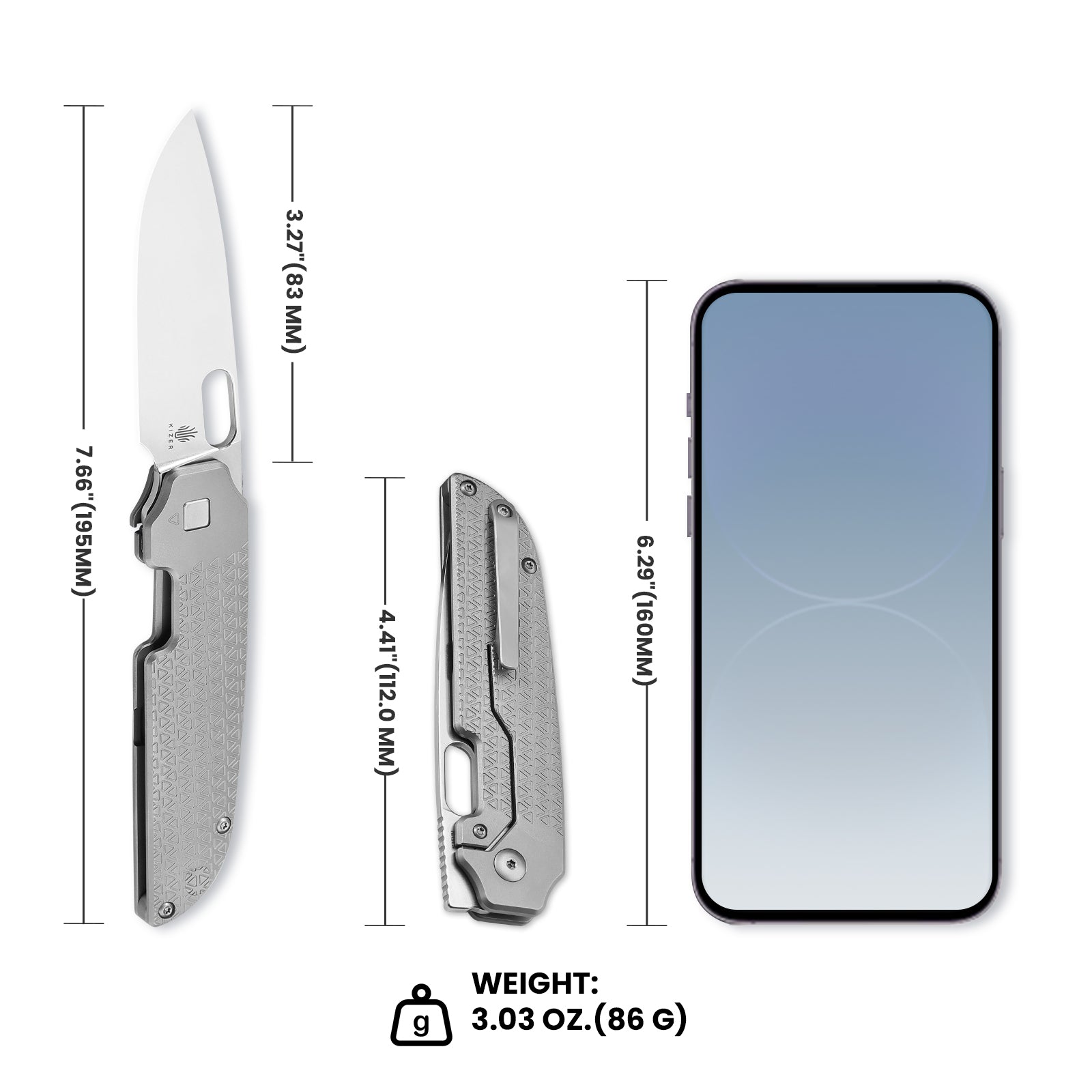 Varatas | S35VN | Titanium | KizerB™ 3637A1