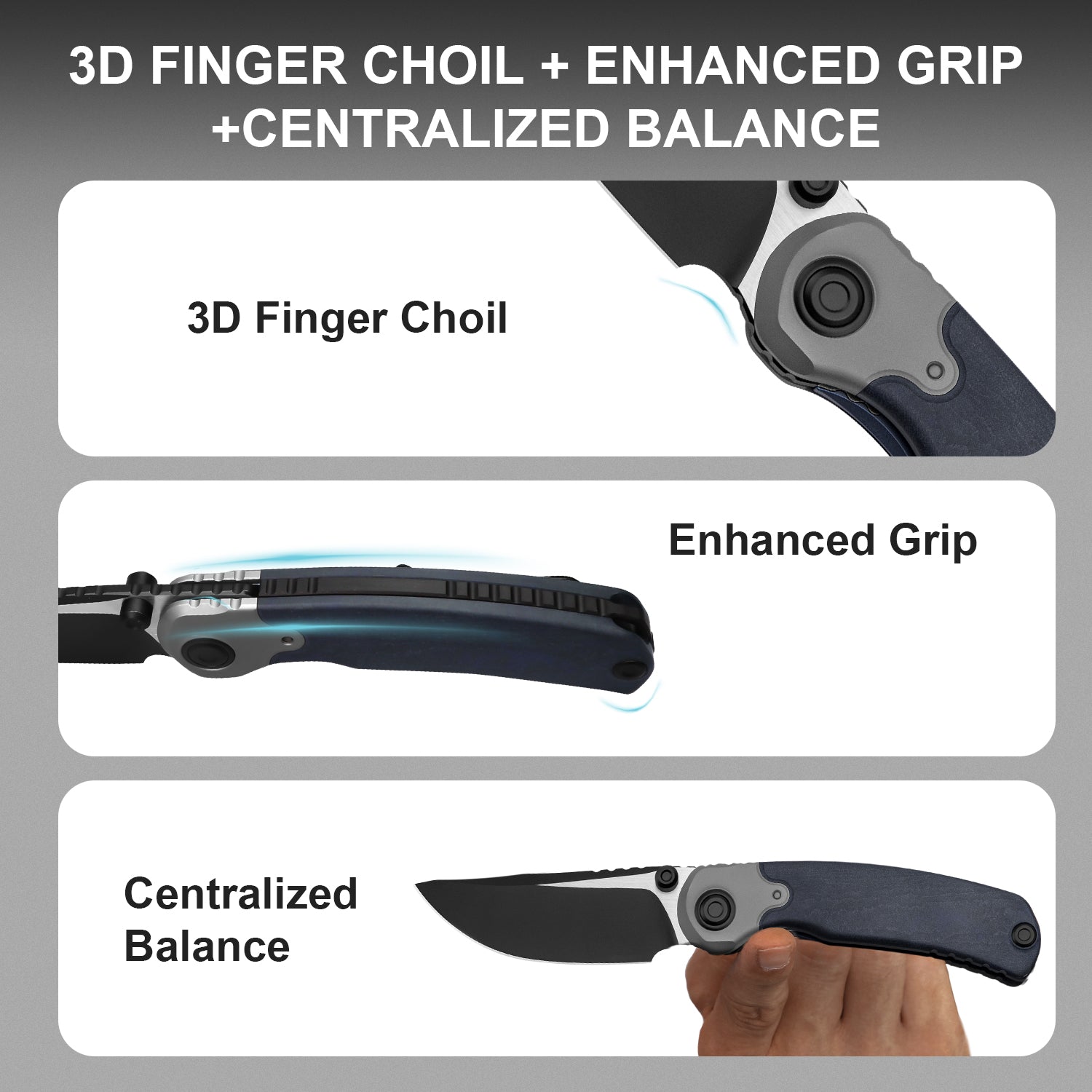 PIONEER | S35VN | Blue Canyon & Titanium | KizerB™ FK03A5