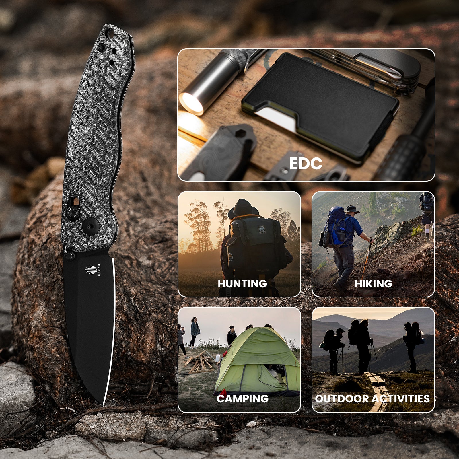 Exist | Nitro V | Micarta | KizerV™ 3681A1