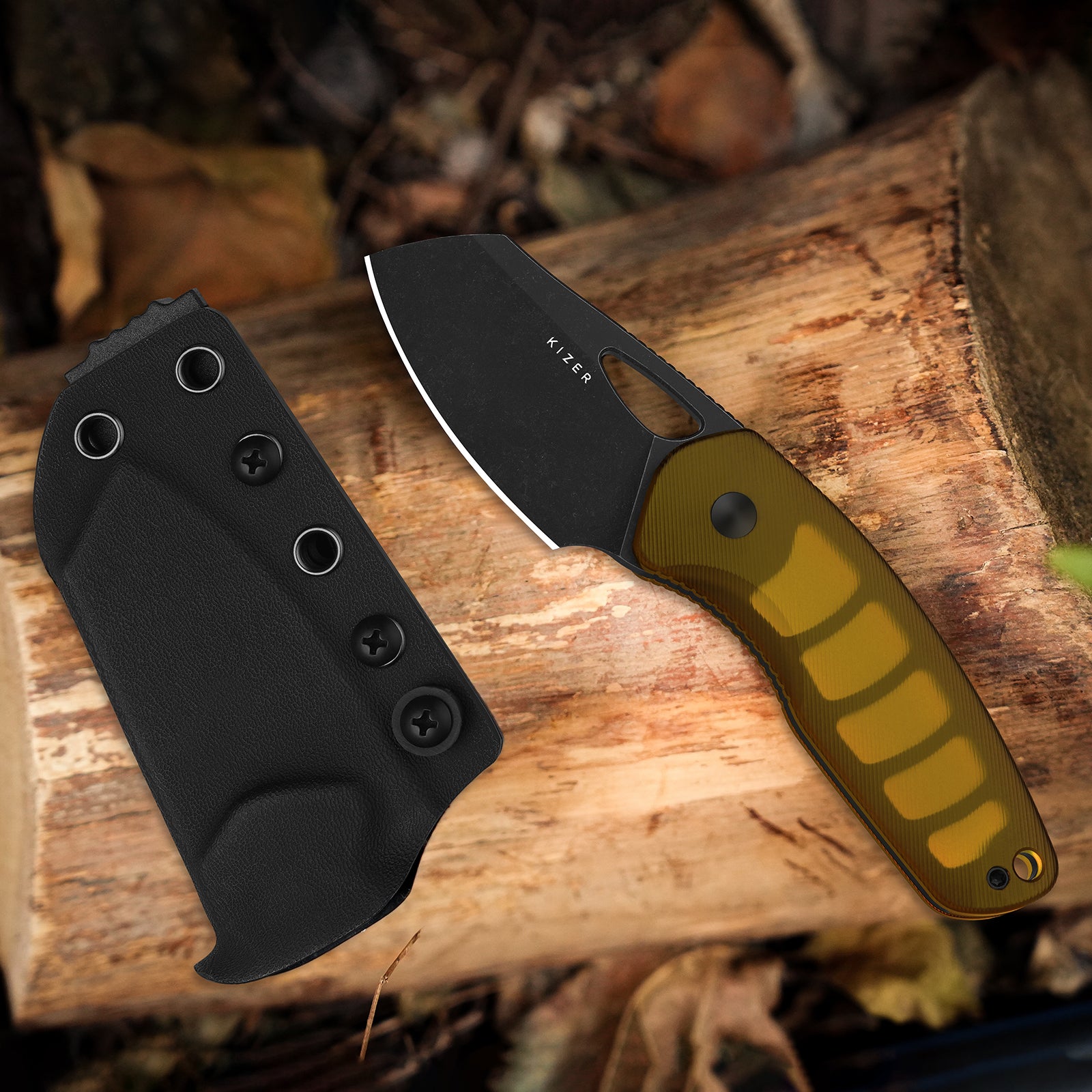 Hornet | Bee Belly Hollowed-out Handle | 14C28N | Fixed Blade | KizerV™ 1074A2