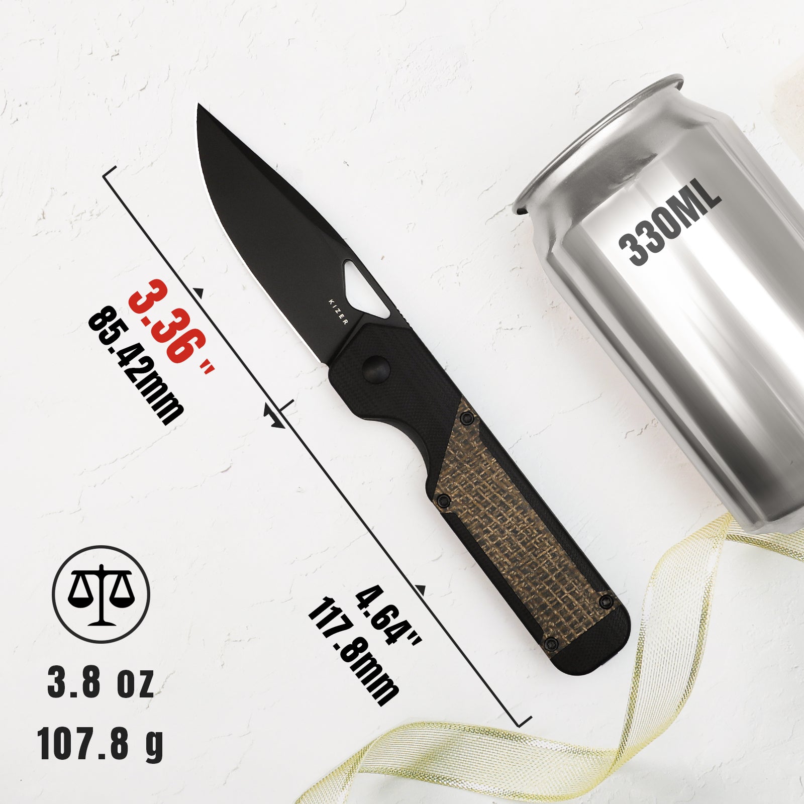 Militaw® | Nitro-V | G10+Micarta | KizerV™ 3634A1