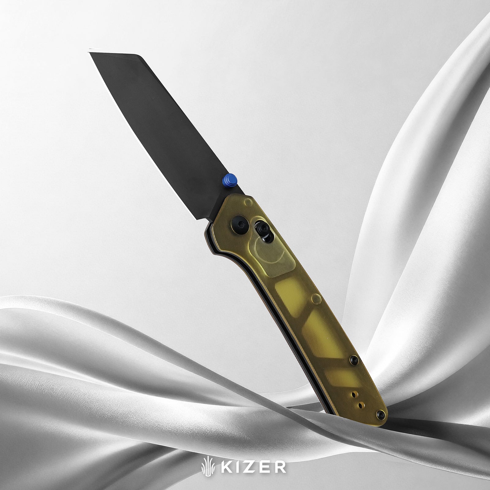 Madrac CL AirTi | Kizer Clutch Lock™ | M390 | Crystallized Titanium | Satin | KizerB™ 3693ACS2