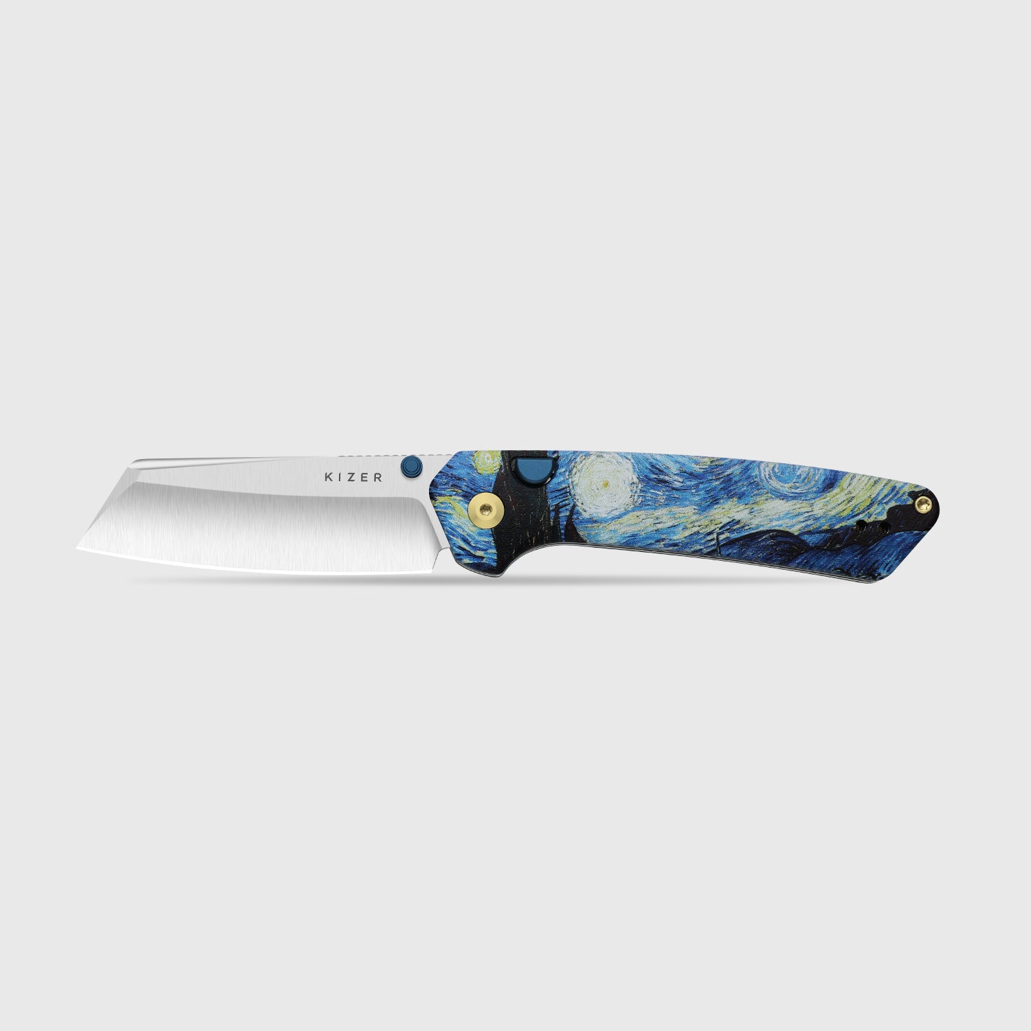 Masterpiece Collection | Madrac | Kizer Button Liner Lock™ | S45VN Black PVD Coating | G10 | KizerB™ 3693BSK3