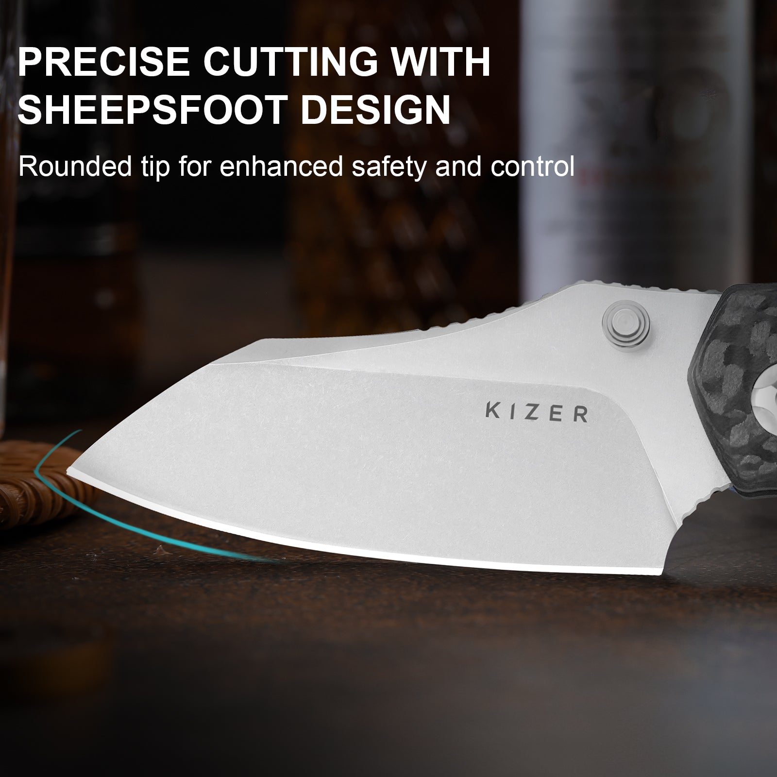 Mini Bulldog | S45VN | Carbon Fiber | KizerB™ 3672SA3