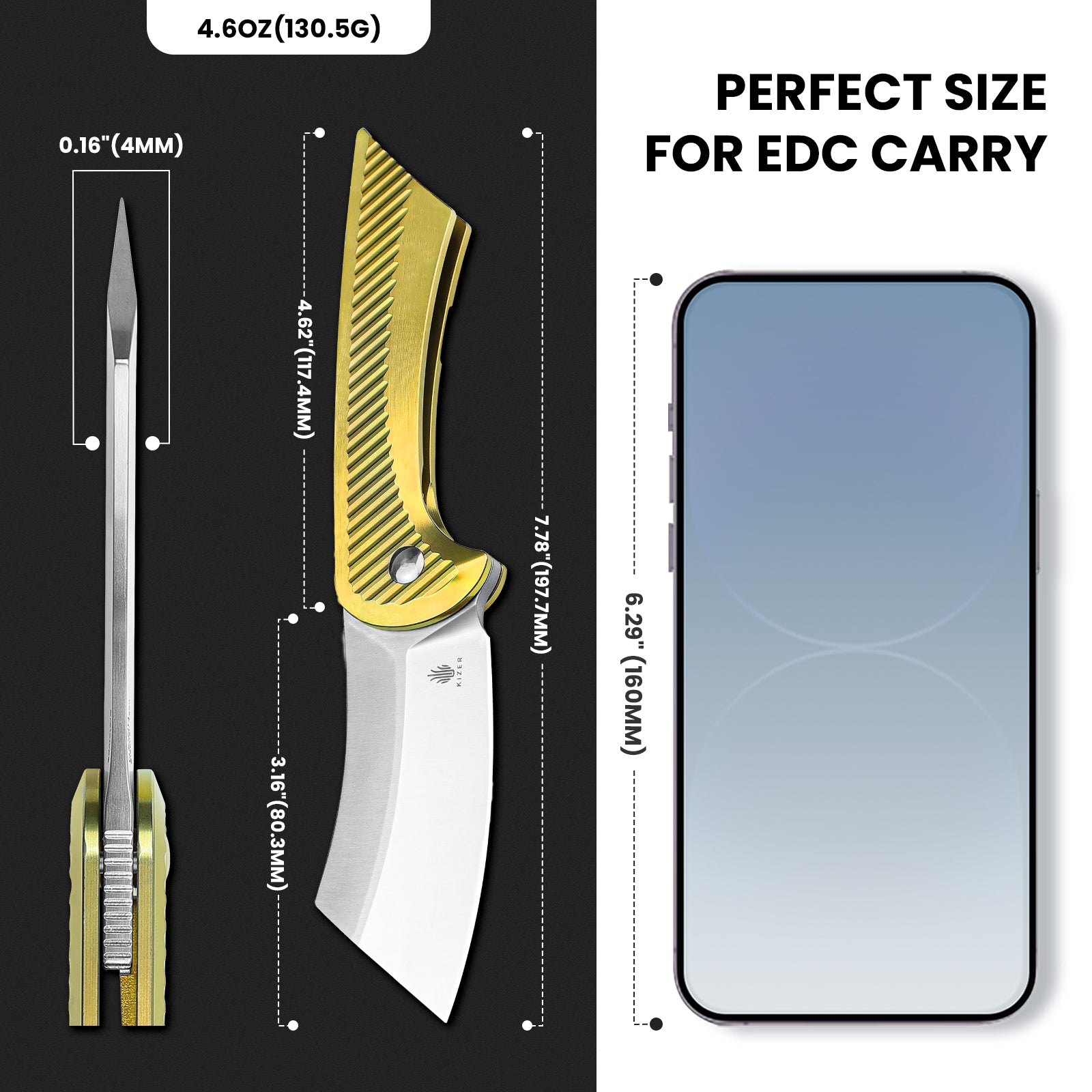 Dawn | S35VN | Titanium | KizerB™ 3673A1