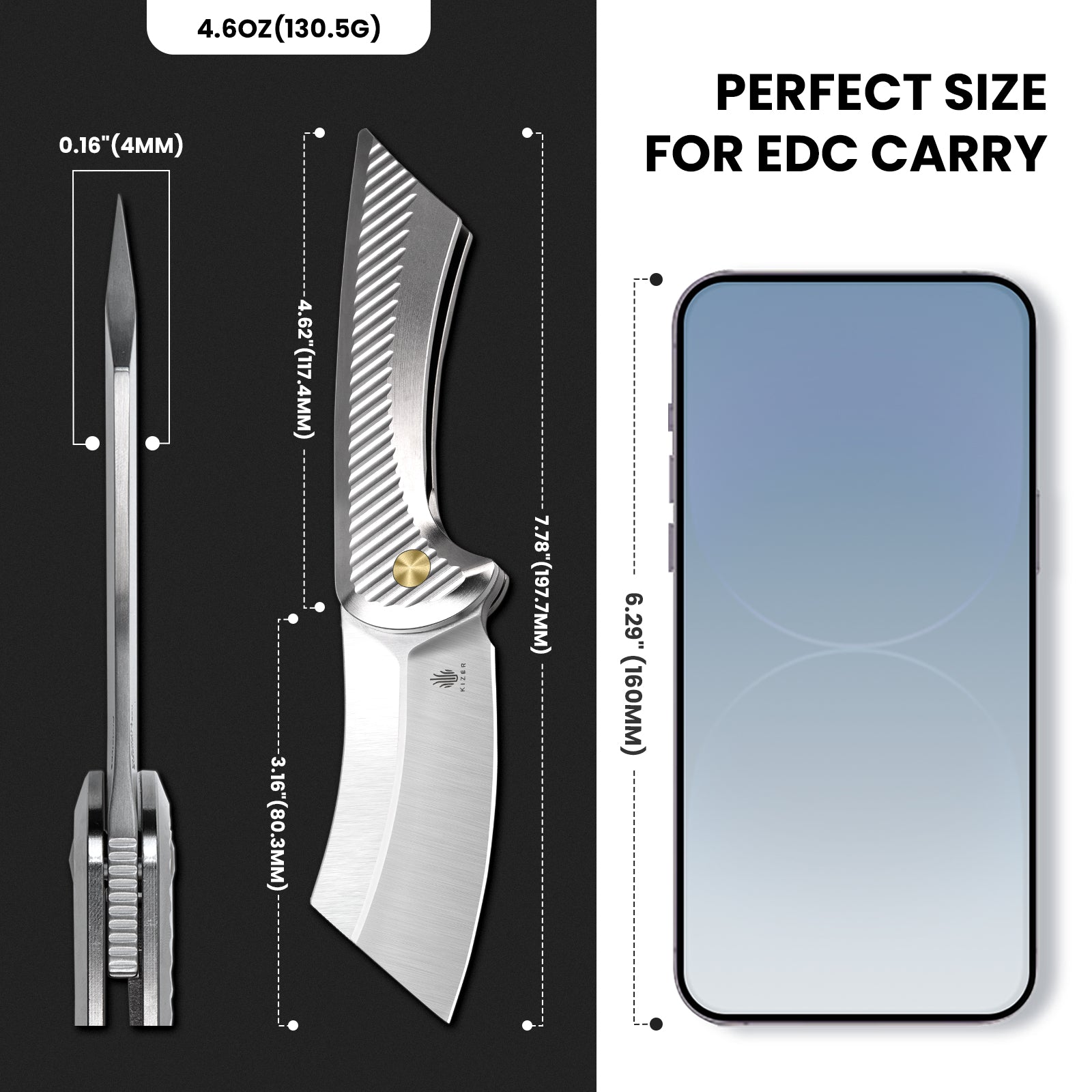 Dawn | S35VN | Titanium | KizerB™ 3673A2