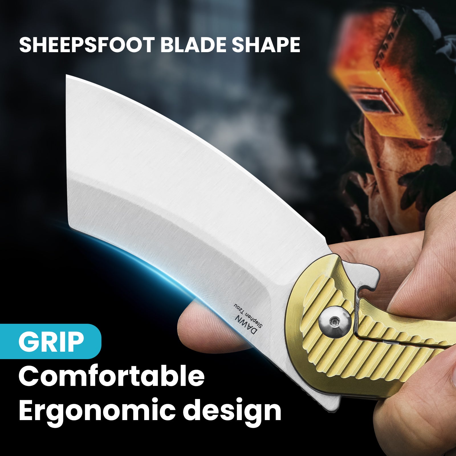 Dawn | S35VN | Titanium | KizerB™ 3673A1