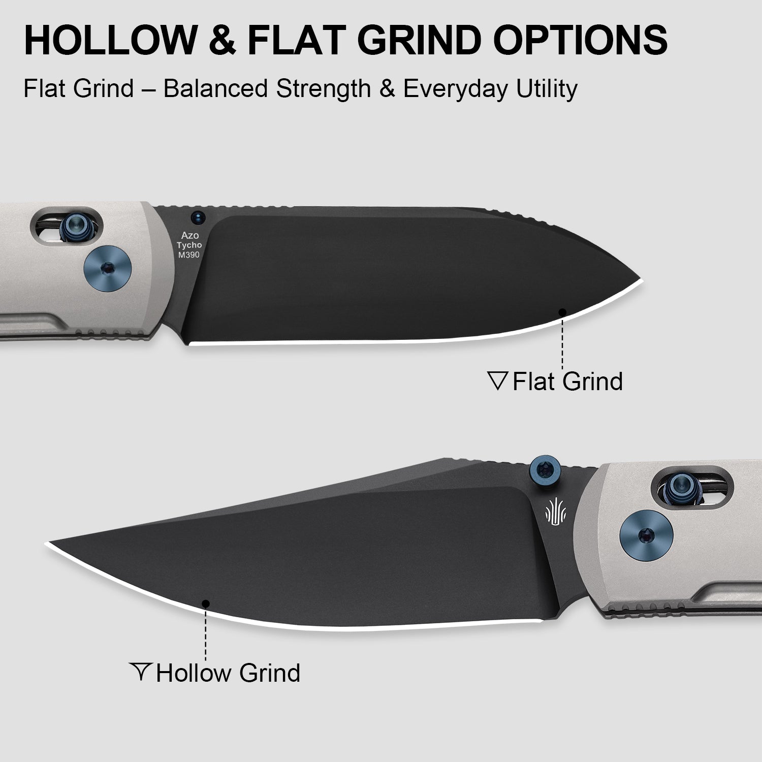 Tycho | M390 | Titanium & Fat Carbon | KizerB™ 4761A2