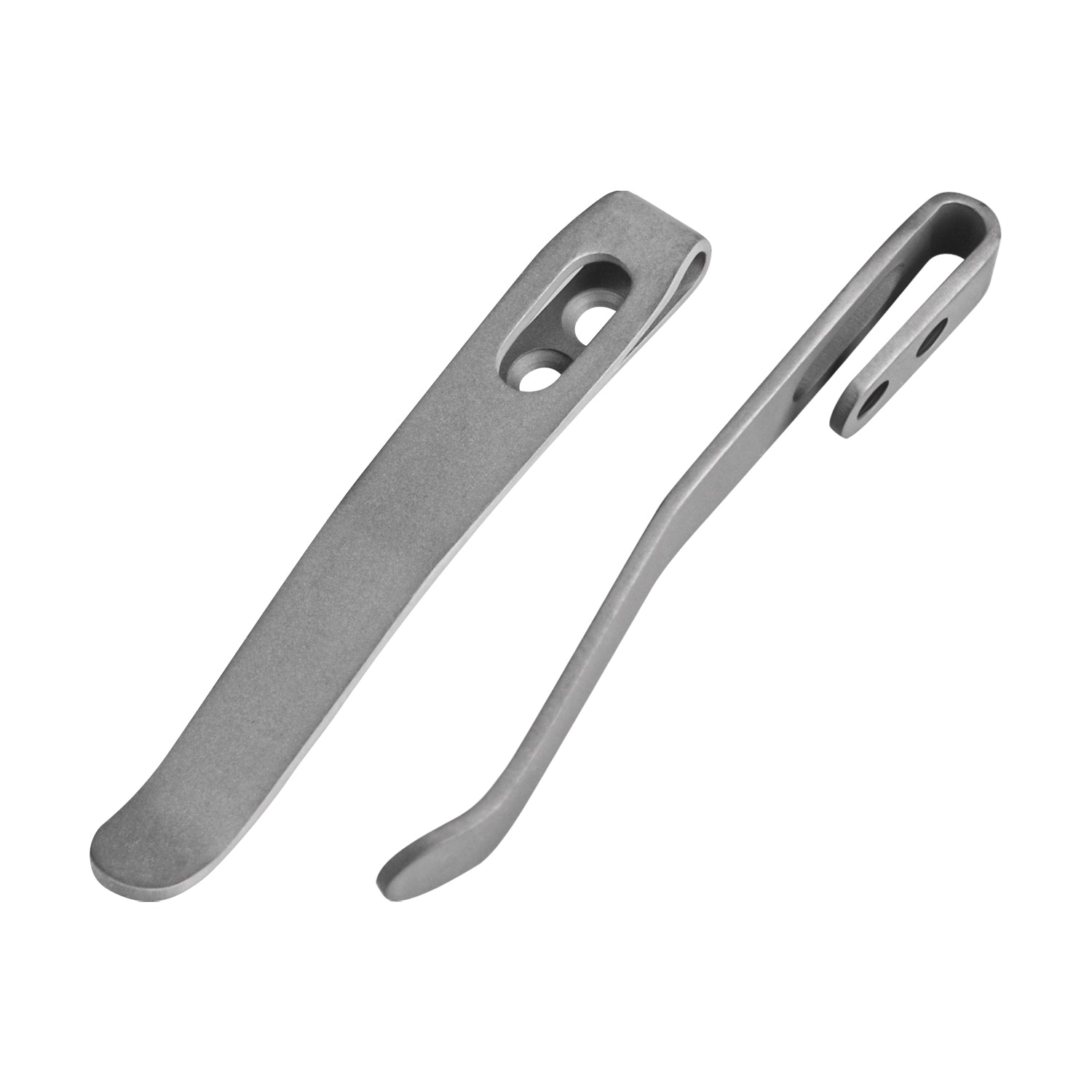 Kizer Sand Blasting Pocket Clip White Color with Screws for EDC Knife KS302