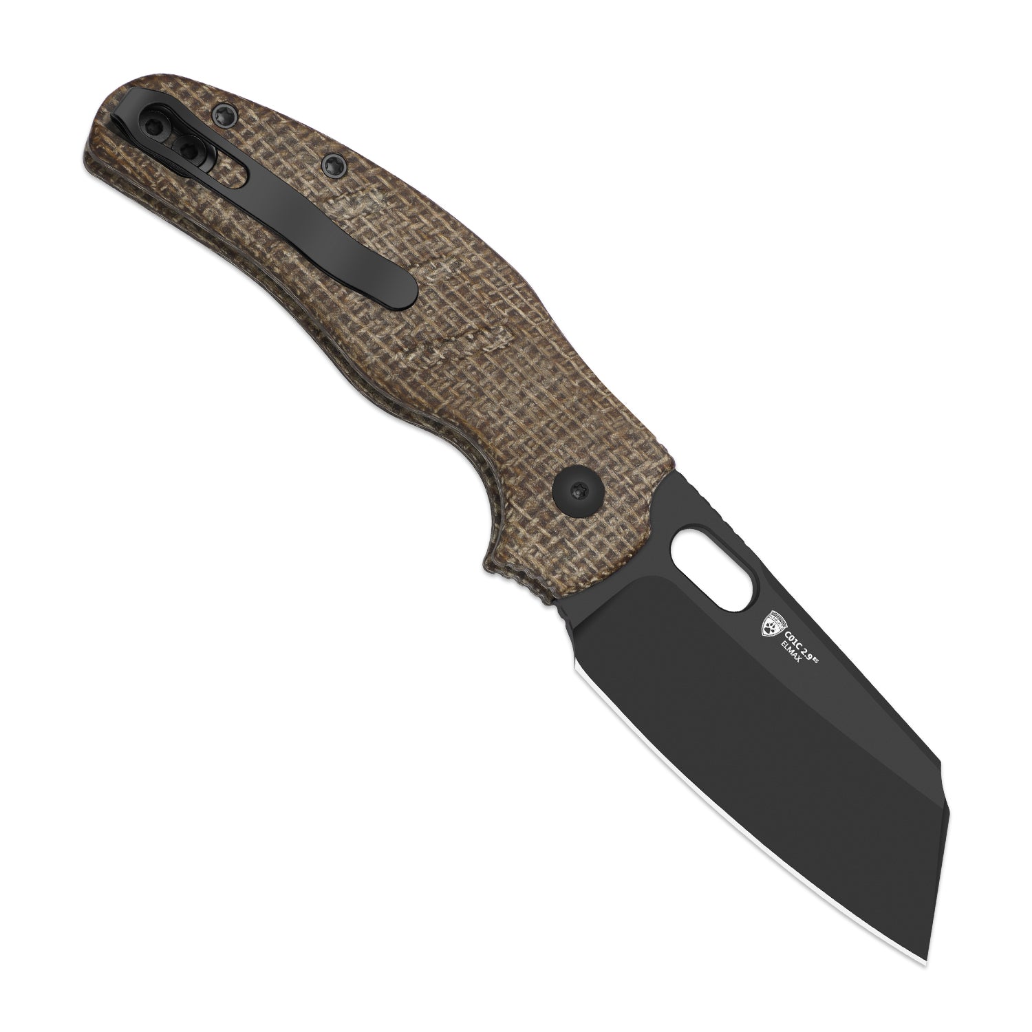 Sheepdog® Knives C01C | Kizer Button Liner Lock™ | DLC Ultra | ELMAX | Norplex UltreX™ Micarta  | KizerB™ 3488.29BSA2