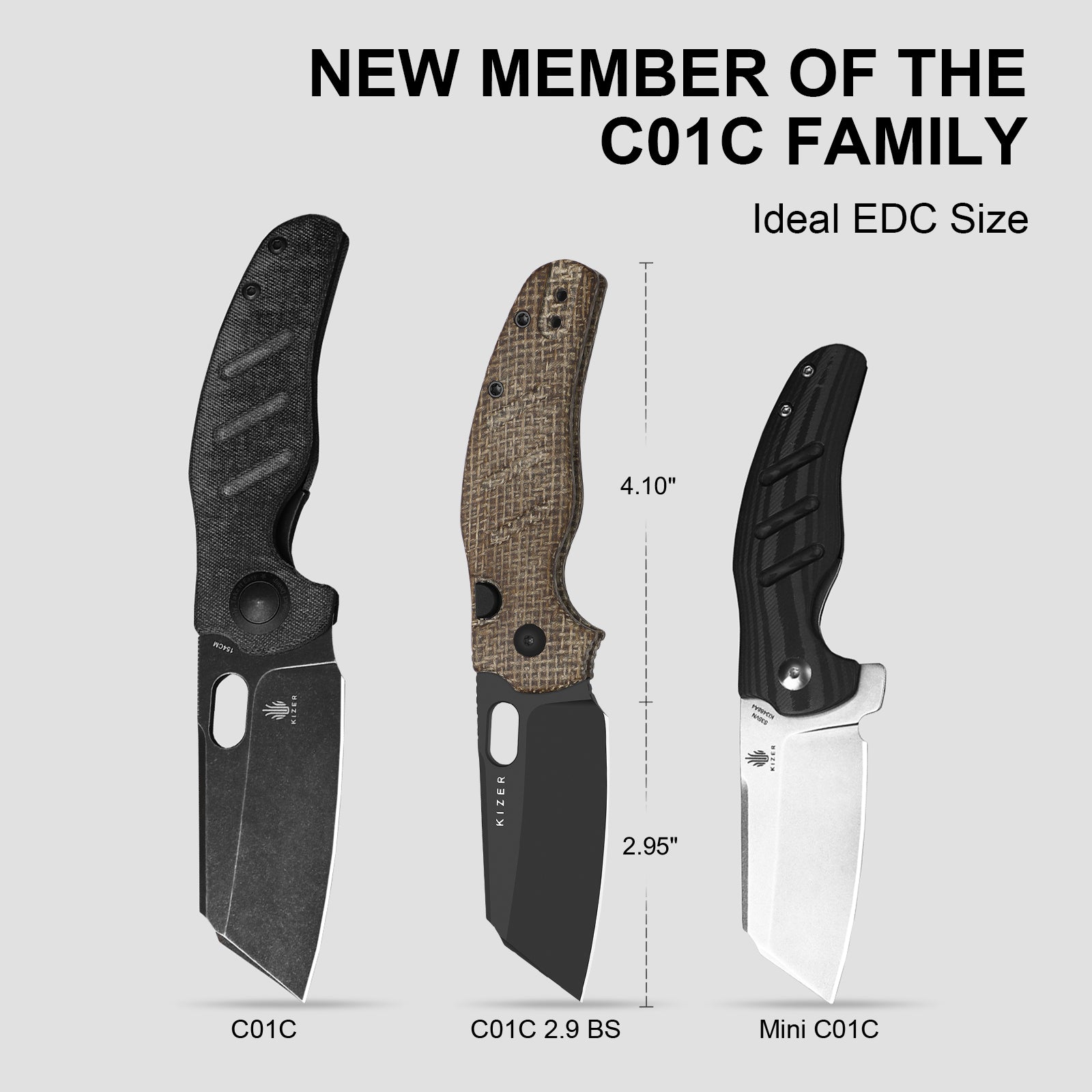 Sheepdog® Knives C01C | Kizer Button Liner Lock™ | DLC Ultra | ELMAX | Norplex UltreX™ Micarta  | KizerB™ 3488.29BSA2