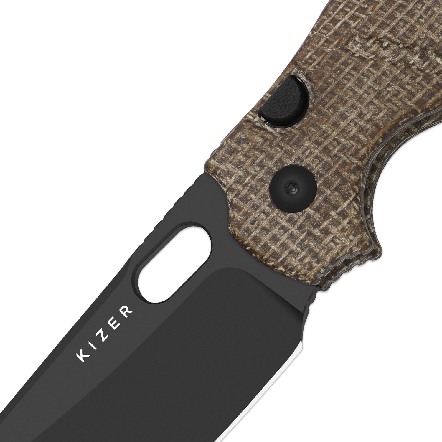 Sheepdog® Knives C01C | Kizer Button Liner Lock™ | DLC Ultra | ELMAX | Norplex UltreX™ Micarta  | KizerB™ 3488.29BSA2