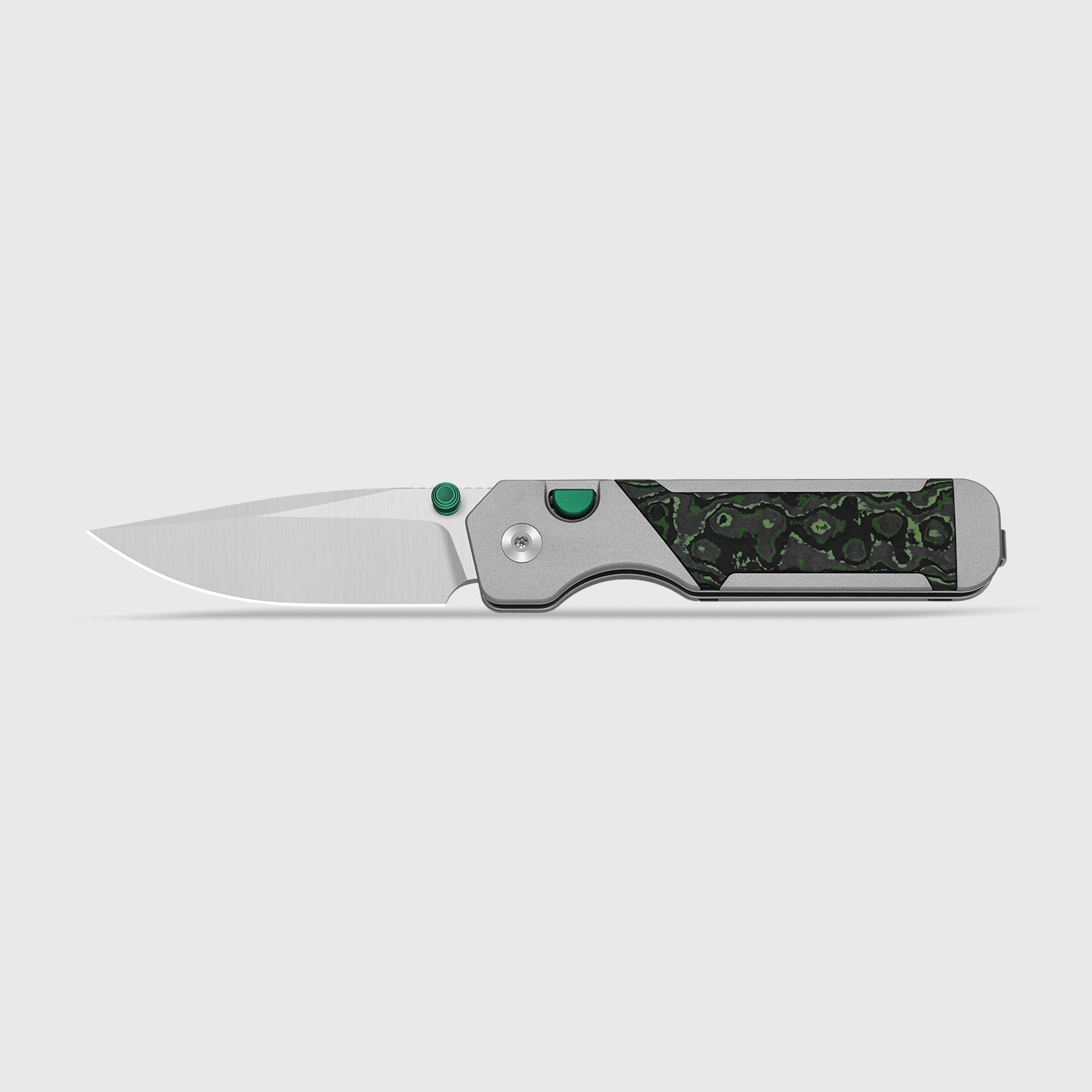 Militaw 315 KwikSwap™ | Kizer Button Liner Lock™ | M390 + Satin | Aluminum & FatCarbon Jungle Wear | KizerB™ 3634.31BDA2