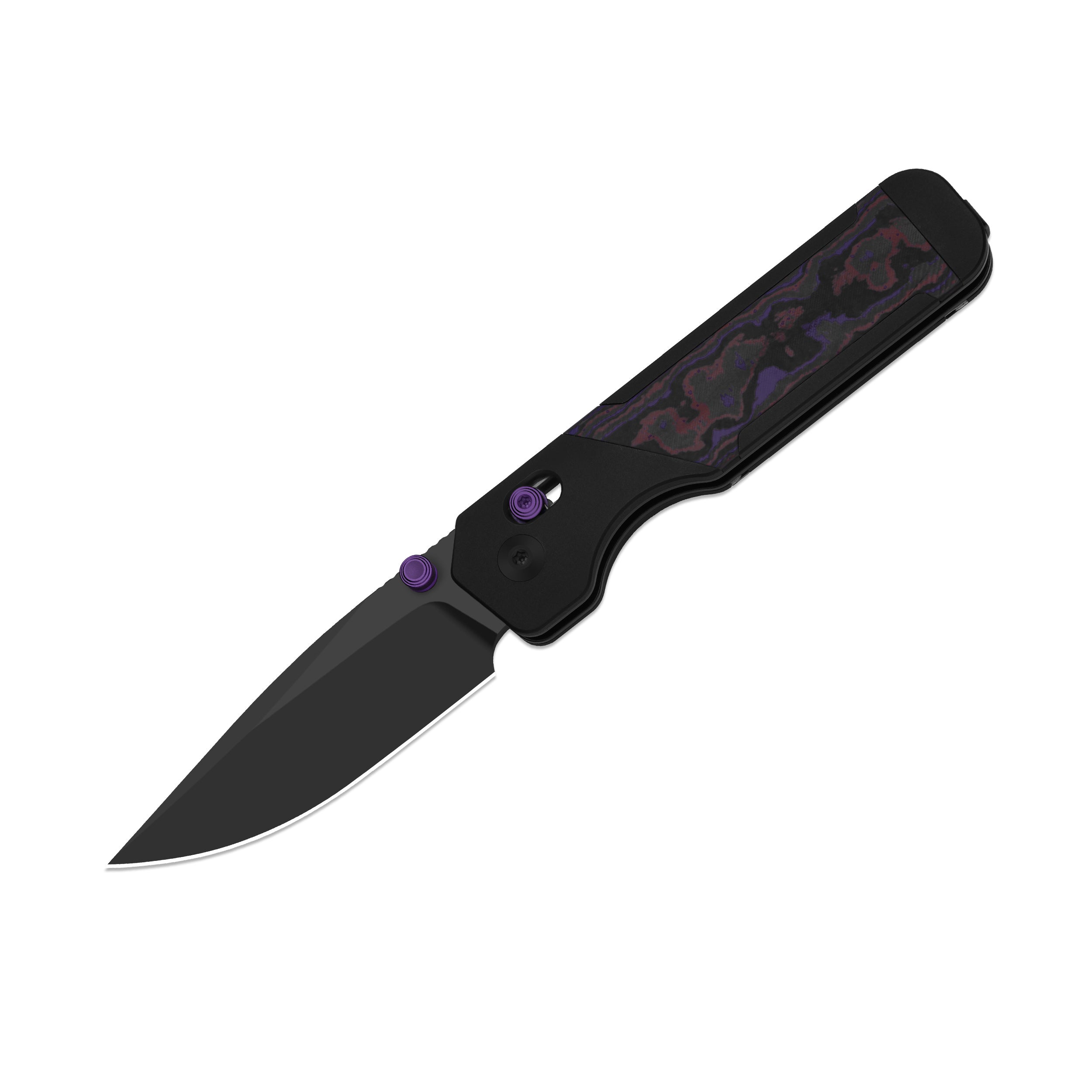 Militaw 315 KwikSwap™ | Kizer Clutch Lock™ | Elmax + Matte DLC Ultra | Aluminum & FatCarbon Purple Haze | KizerB™ 3634.31CDA1