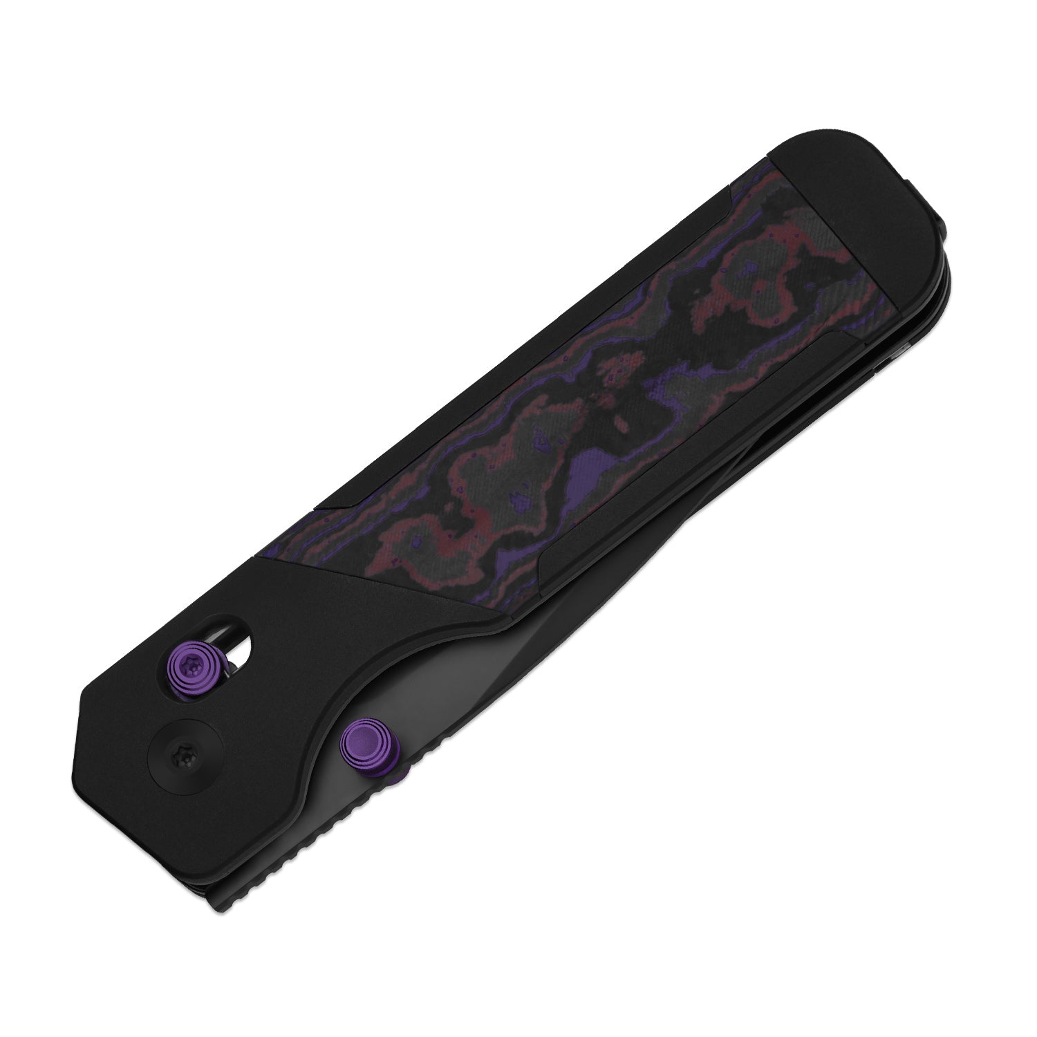 Militaw 315 KwikSwap™ | Kizer Clutch Lock™ | Elmax + Matte DLC Ultra | Aluminum & FatCarbon Purple Haze | KizerB™ 3634.31CDA1