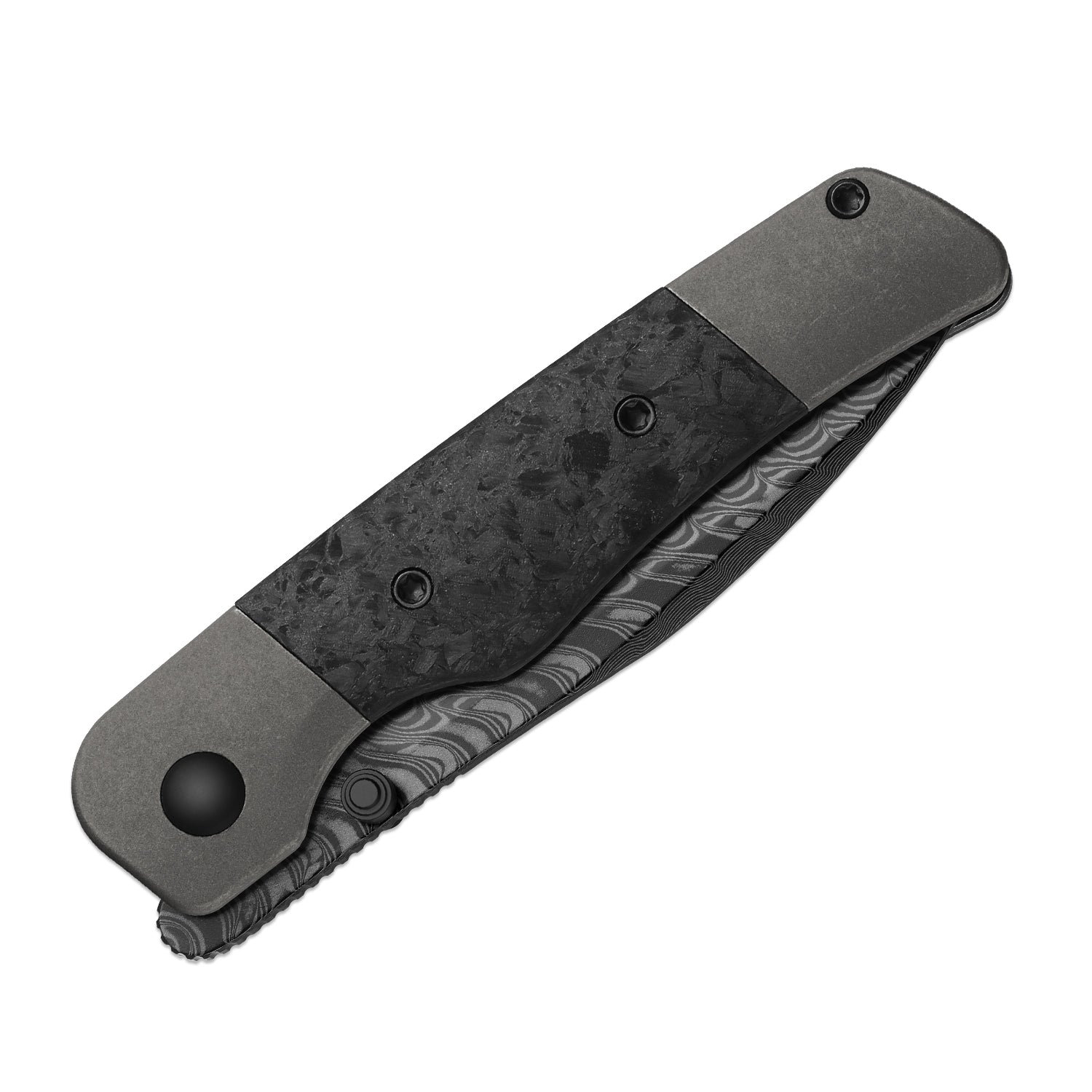Coywolf | Damascus | Titanium & Carbon Fiber | Frame Lock | KizerB™ 3685A1