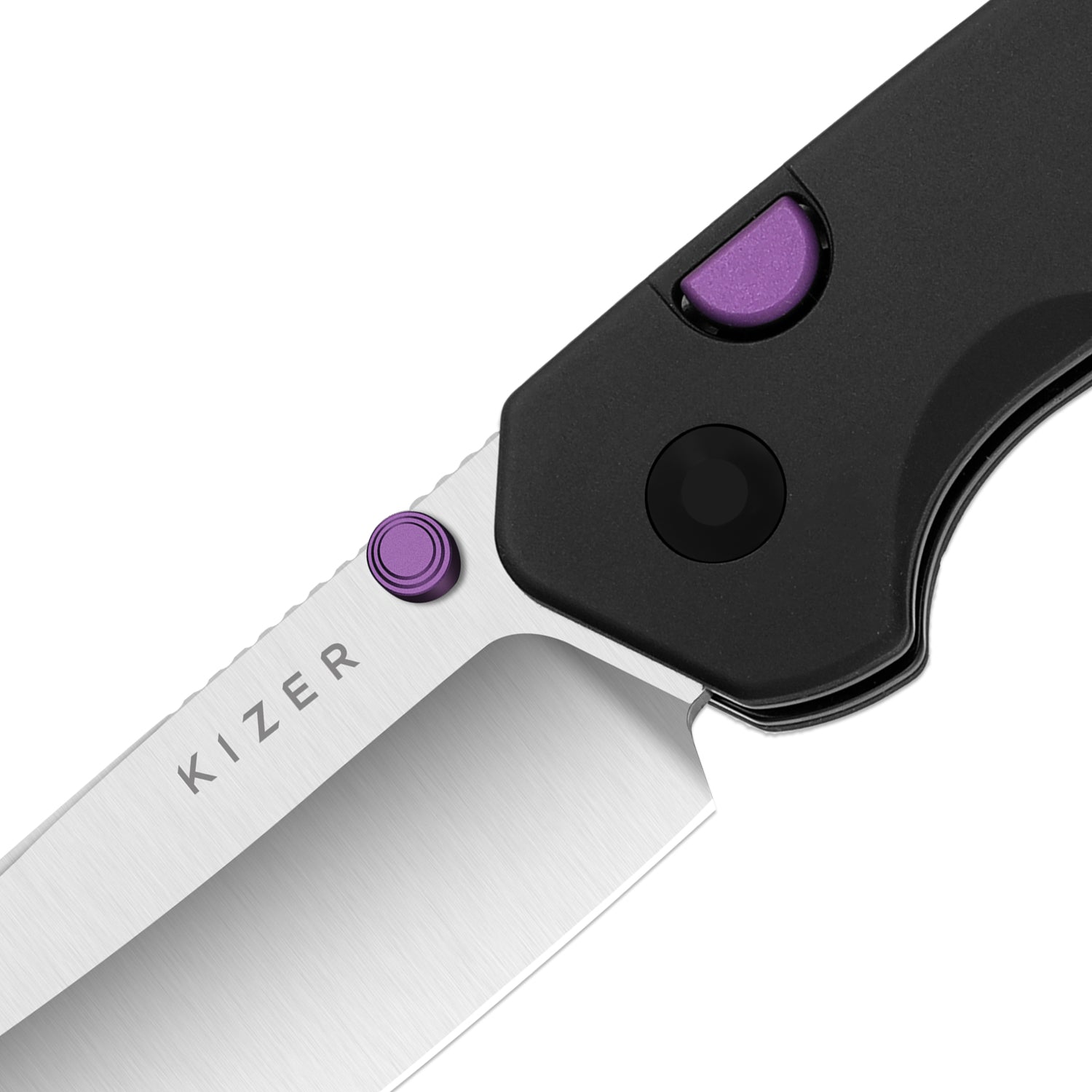 Madrac | Kizer Button Liner Lock™ | Aluminum | S45VN + Hollow Grind | KizerB™ 3693A2