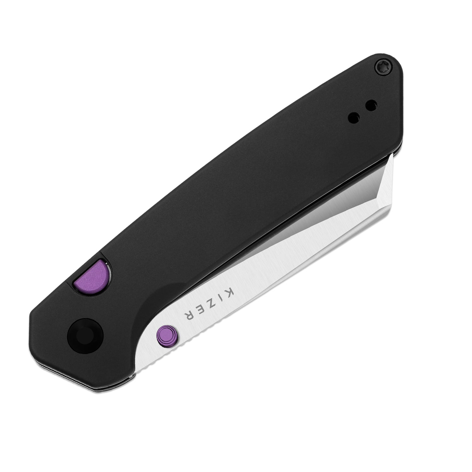Madrac | Kizer Button Liner Lock™ | Aluminum | S45VN + Hollow Grind | KizerB™ 3693A2