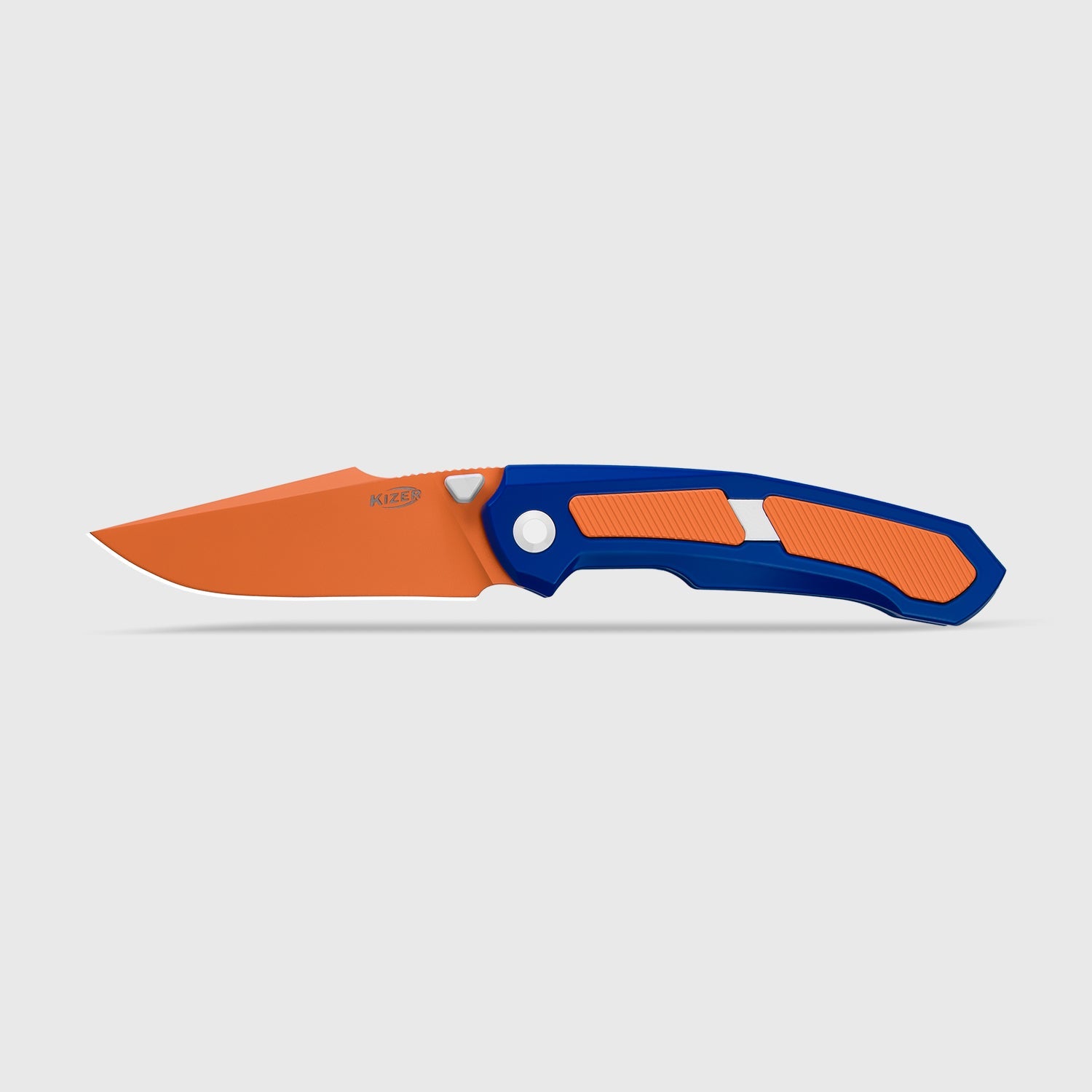 Feweed | S35VN | Blue & Orange Handle | KizerB™ 3694A8