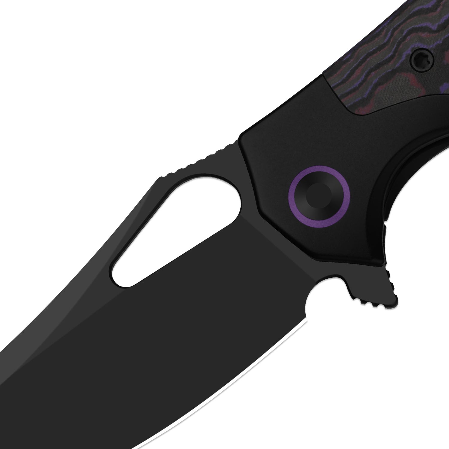 Cyclone | Frame Lock | Titanium & Fatcarbon Purple Haze | S35VN+Matte DLC Ultra | KizerB™ 3734A1