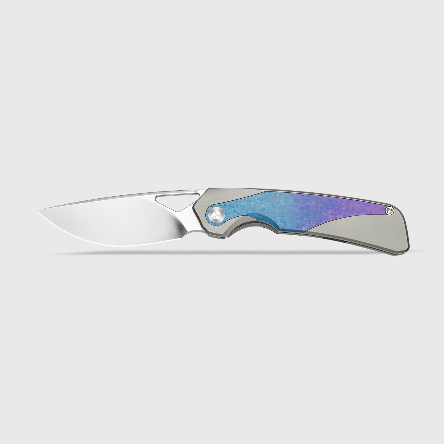 Topsail | S45VN | Titanium & Crystallized Titanium | Front Flipper | KizerB™ 3735A1