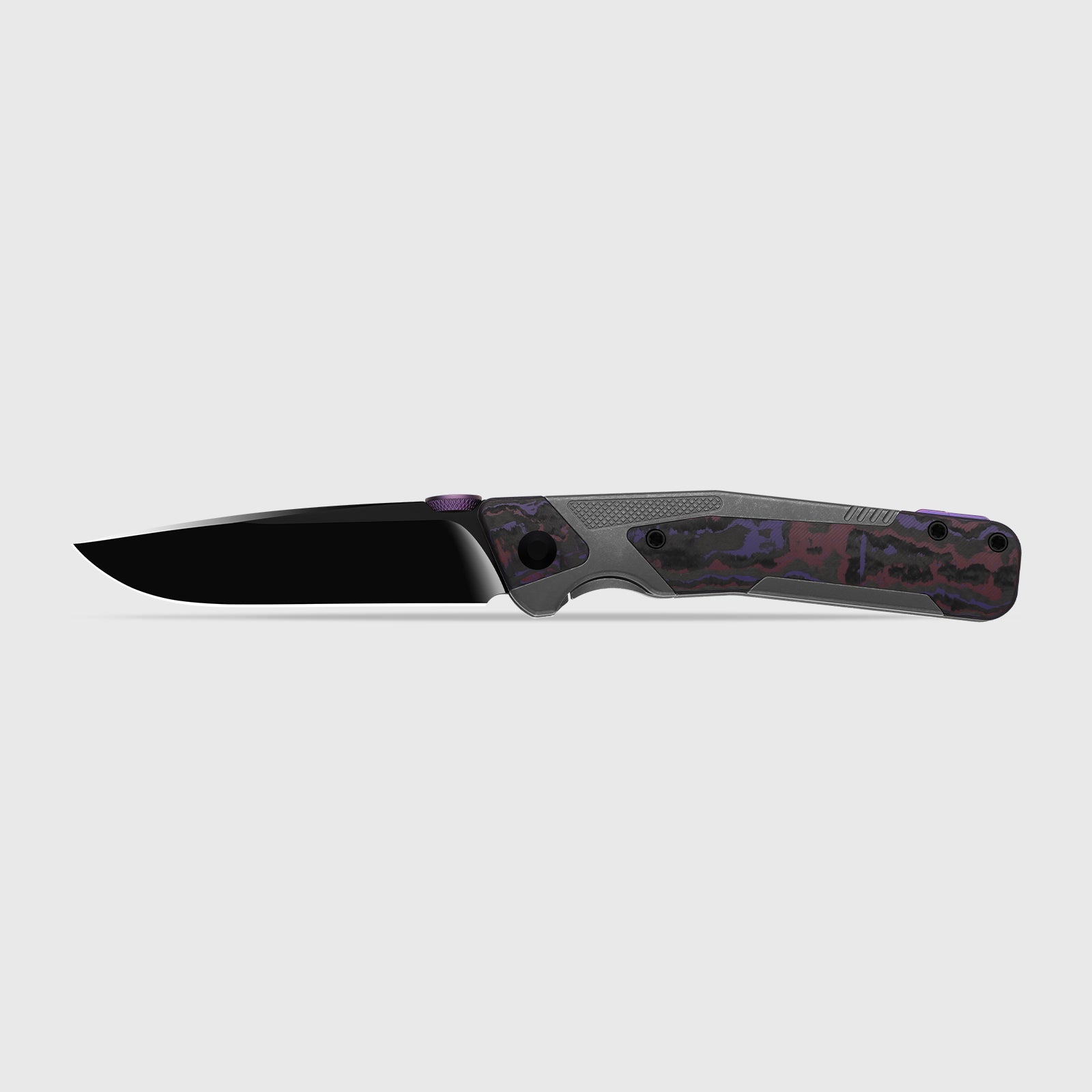 Sable Chief | K390 | Polished DLC Ultra | Titanium & FatCarbon Purple Haze | KizerB™ 3745A2