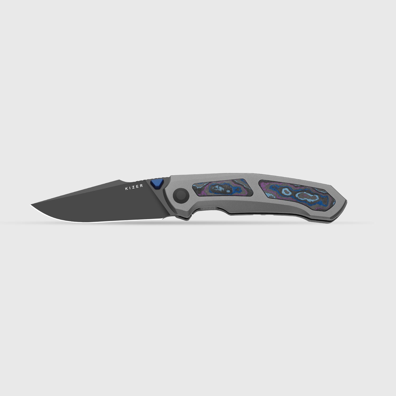 Kizer Feweed XL Knife Damtanium Camo Carbon S90V BLADE DISTRICT EXCLUSIVE