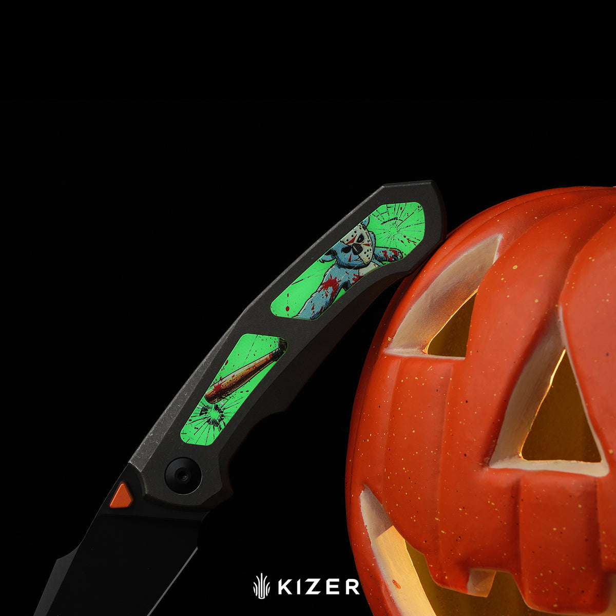 Halloween | Feweed XL | CPM Rex45 | Titanium & GID G10 Handle | KizerB™ 4694HW1 | Halloween Special Edition