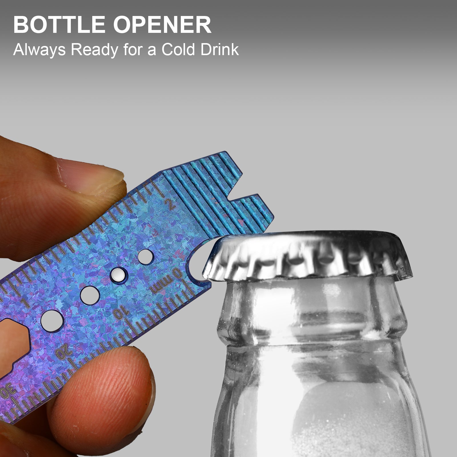 Kizer Crystallized Titanium & Acrylic EDC Multi-Functional Tools Purple Pac-Bar