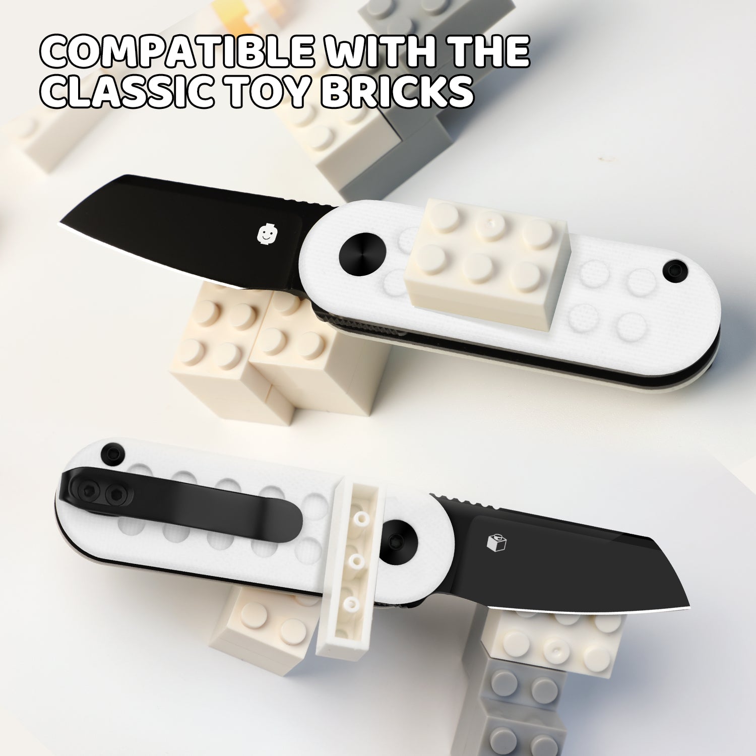 Mini Bay | 14C28N | White Brick G10 Handle | KizerV™ 2583A5