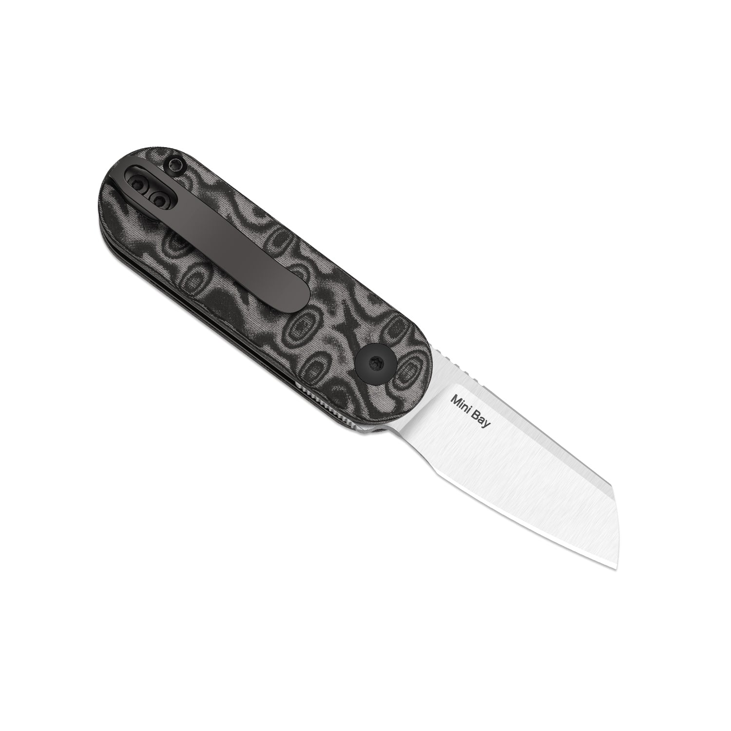 Mini Bay | 14C28N | Vortex Pattern Micarta | KizerV™ 2583A6