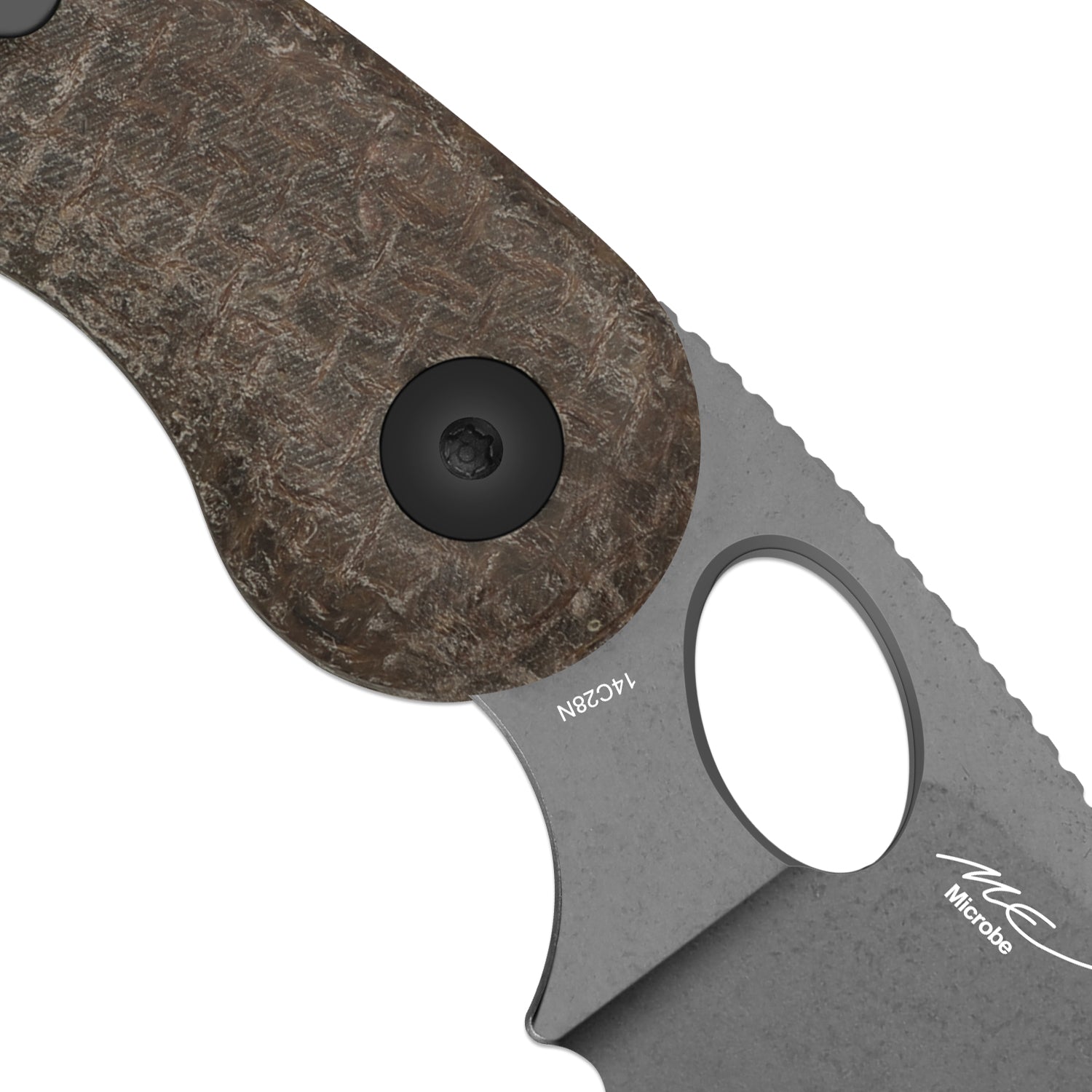 Microbe™ | GID Canvas Micarta Handle | Kizer Button Liner Lock™ | 14C28N |  KizerV™ 2742A9