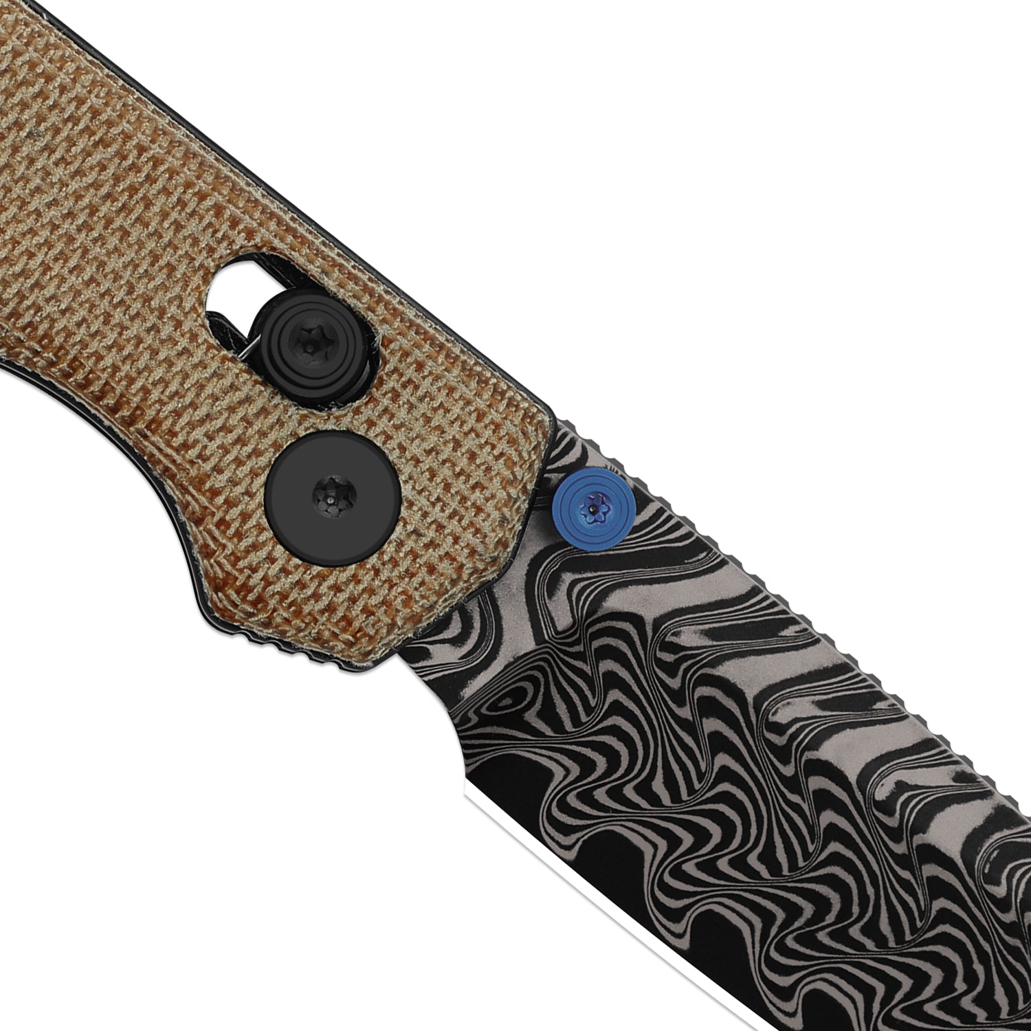 Begleiter 2.9 | Kizer Clutch Lock™ | Norplex UltreX™ Micarta | Damascus | KizerV™ 3458.2CDA2