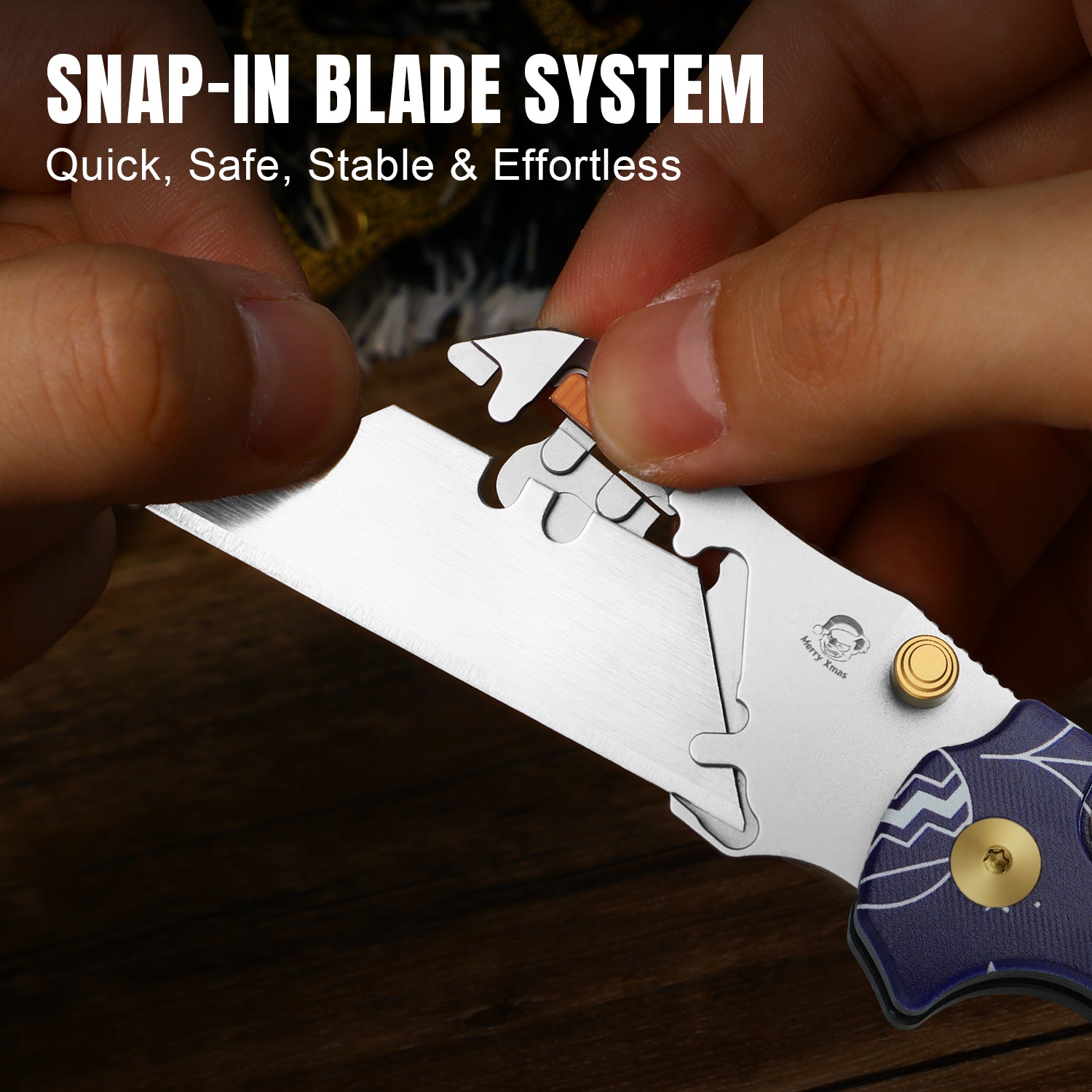 Merry Christmas | Sheepdog® C01C 2.9 | Kizer Button Liner Lock™ | Utility Knives | KizerV™ 3488.29JMC2 | Limited