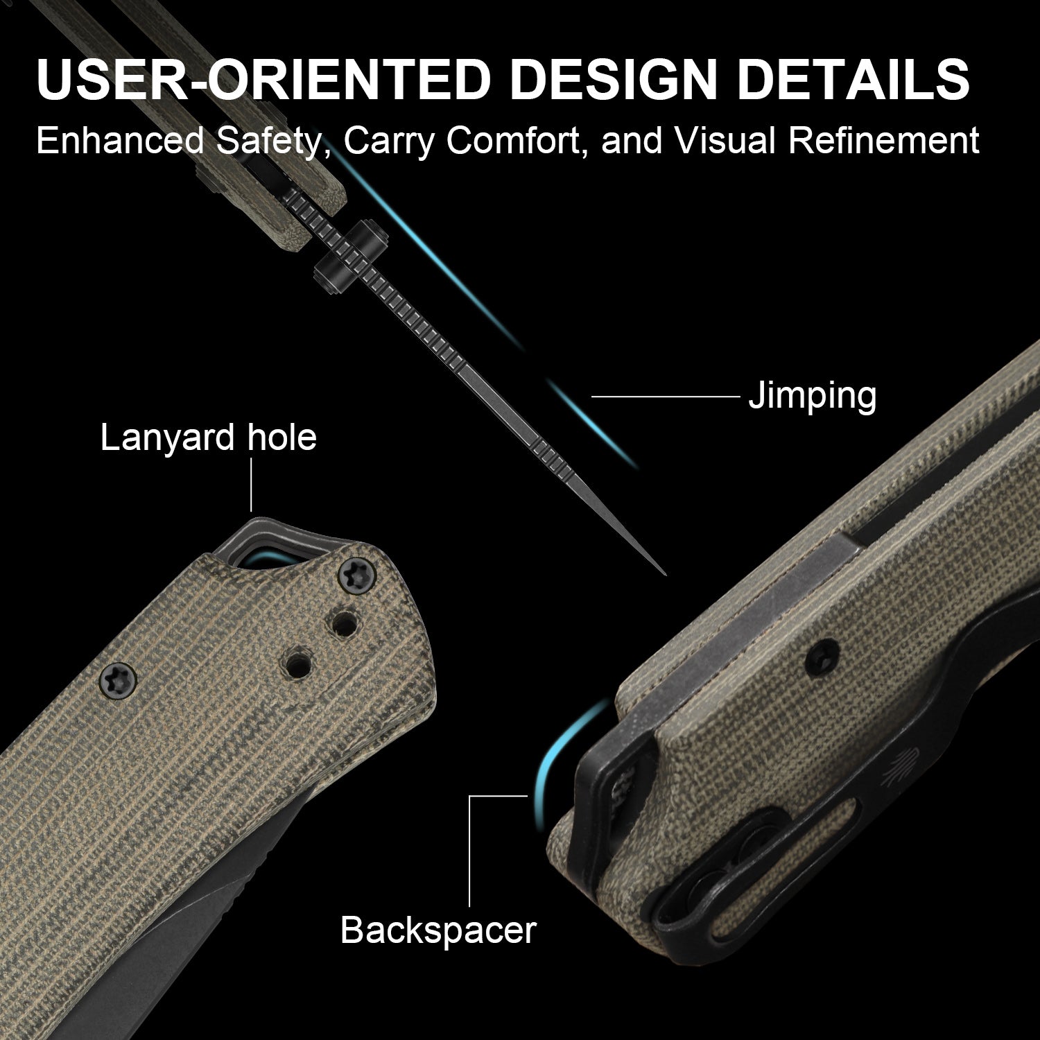 T1 CD | Kizer Clutch Lock™ | Norplex UltreX™ Micarta | KizerV™ 3490.2CA1