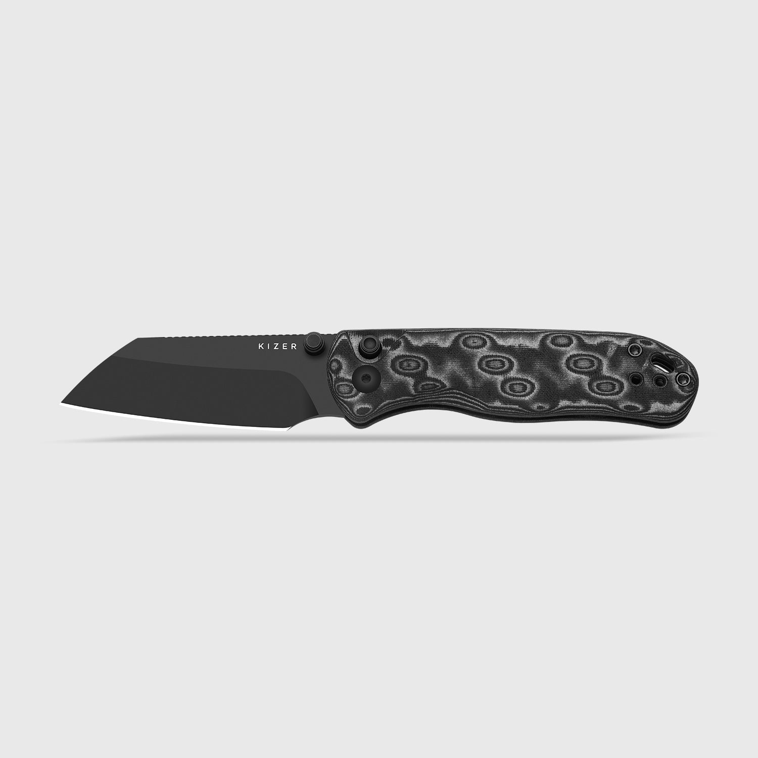Drop Bear® 2 | Kizer Button Liner Lock™ | Nitro-V | Micarta With Vortex Pattern | KizerV™ 3619.2PR1