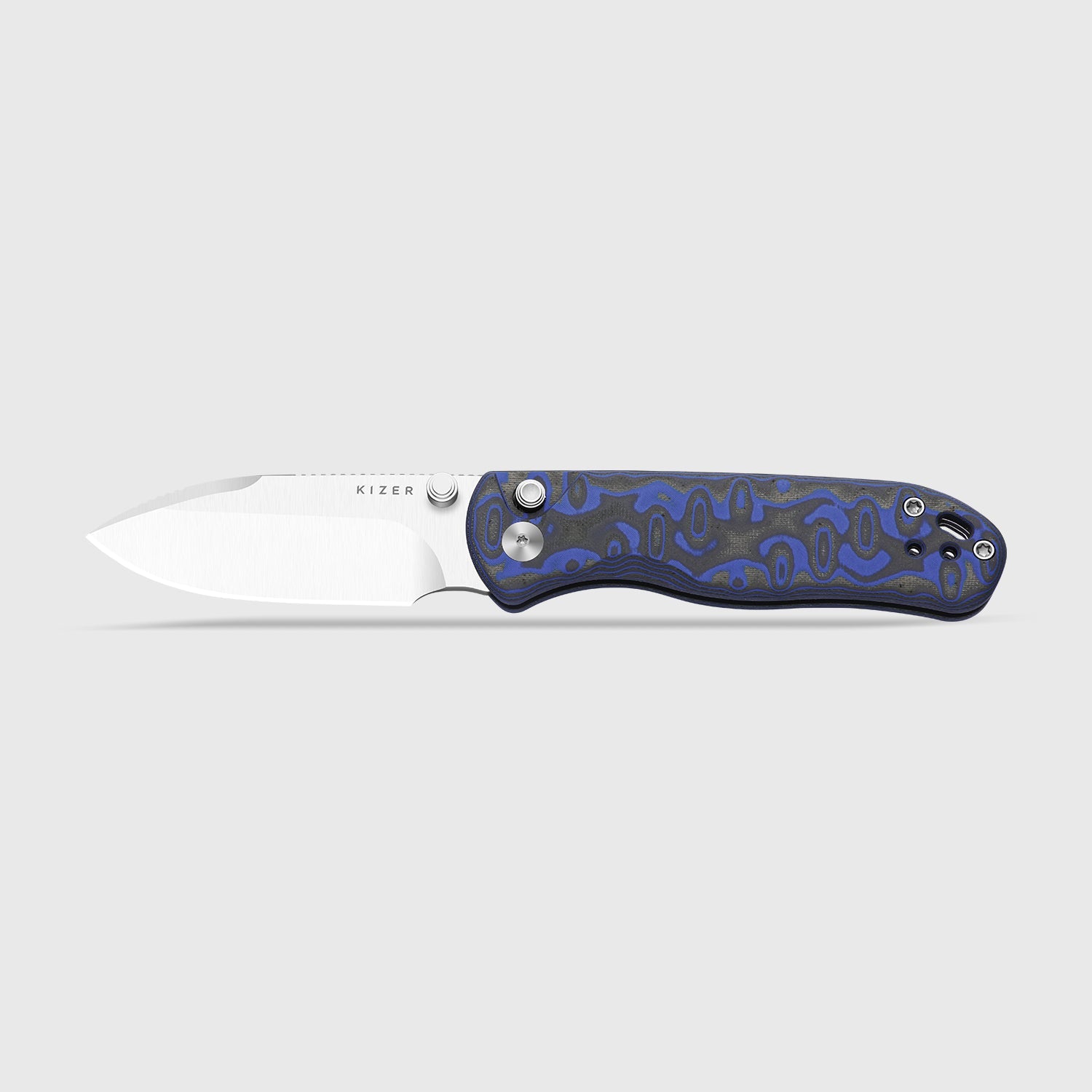 Drop Bear® 2 | Kizer Button Liner Lock™ | AEB-L | Micarta With Vortex Pattern | KizerV™ 3619.2PR3