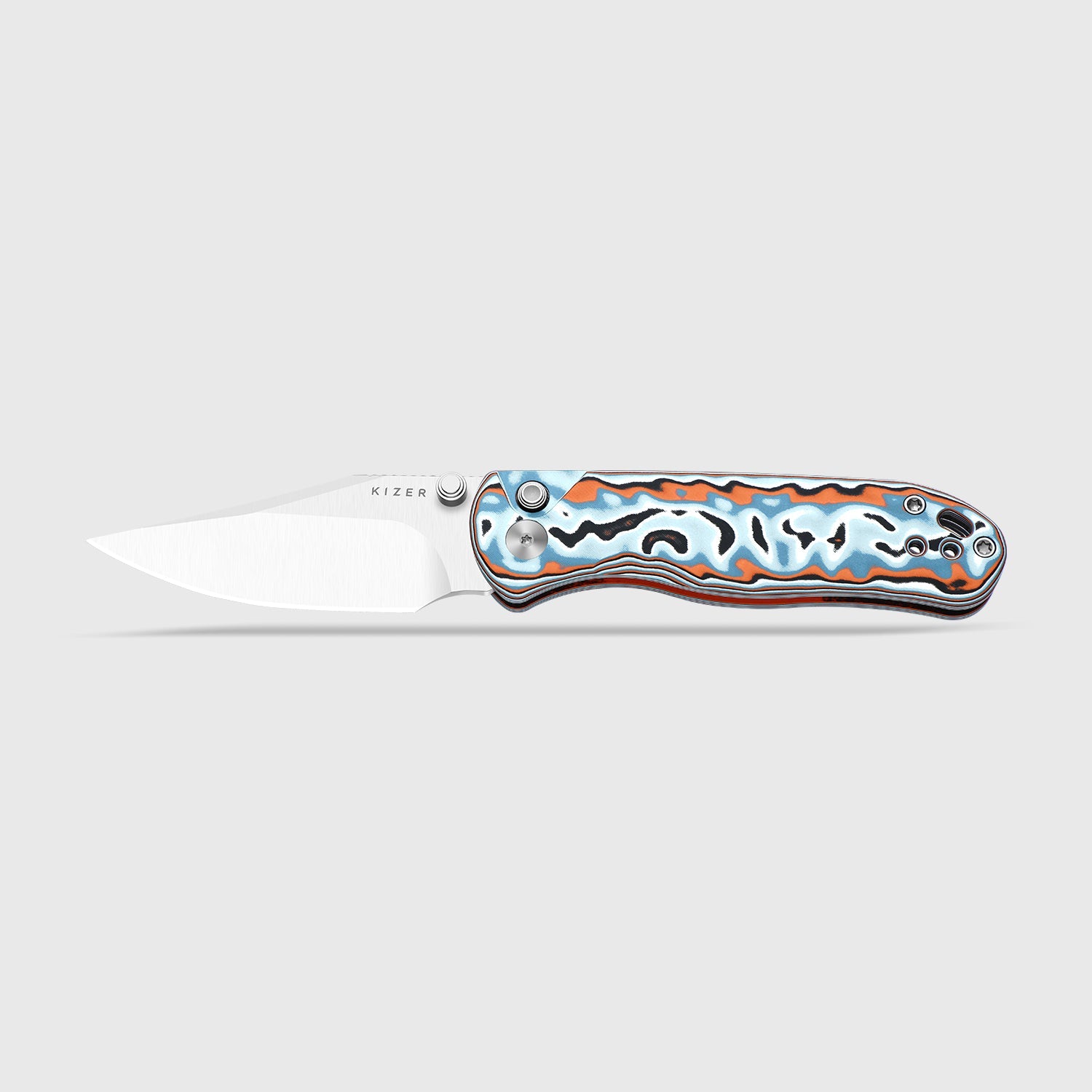 Drop Bear® 2 | Kizer Button Liner Lock™ | Nitro-V | Micarta With Vortex Pattern | KizerV™ 3619.2PR4