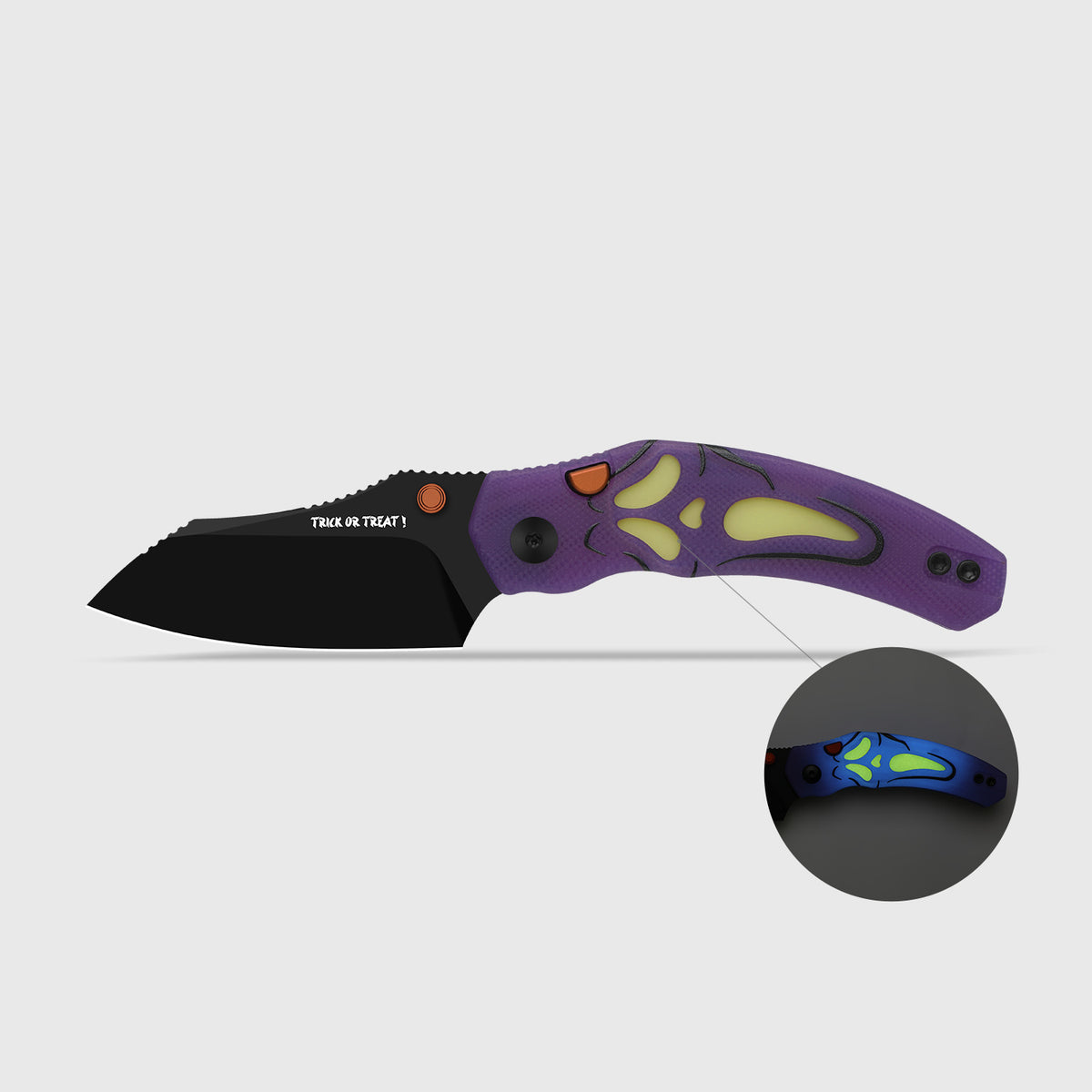 Halloween | Mini Bulldog | Nitro-V | Dual-Color GID Handle | KizerV™ 3672SBDHW1 | Halloween Special Edition