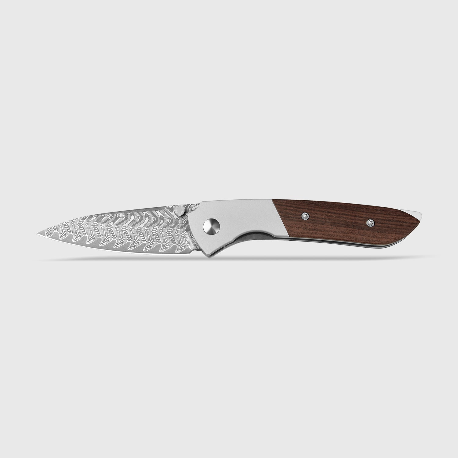 Spitfire | Damascus Steel | Aluminum & Mkuruti Wood | KizerV™ 3690A3