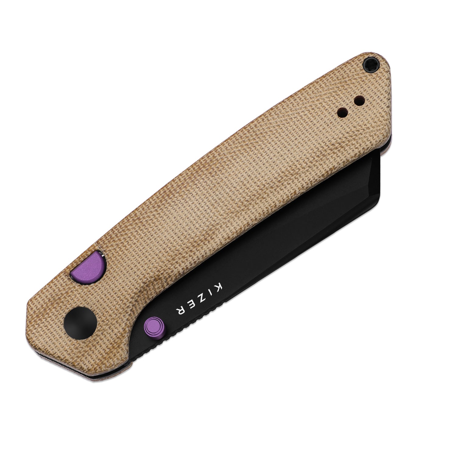 Madrac | Kizer Button Liner Lock™ | Norplex UltreX™ Micarta | 14C28N + Flat Grind | KizerV™ 3693BSA1