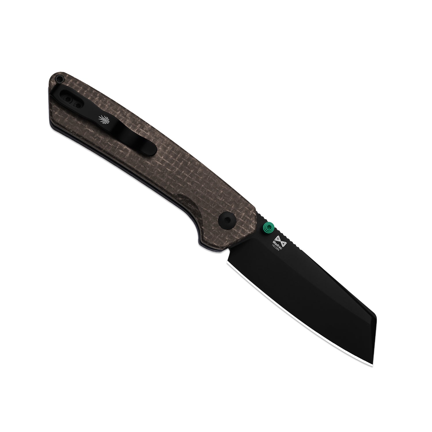 Madrac | Kizer Button Liner Lock™ | GID Canvas Micarta | 14C28N + Flat Grind + Black PVD Coating | KizerV™ 3693BSA4