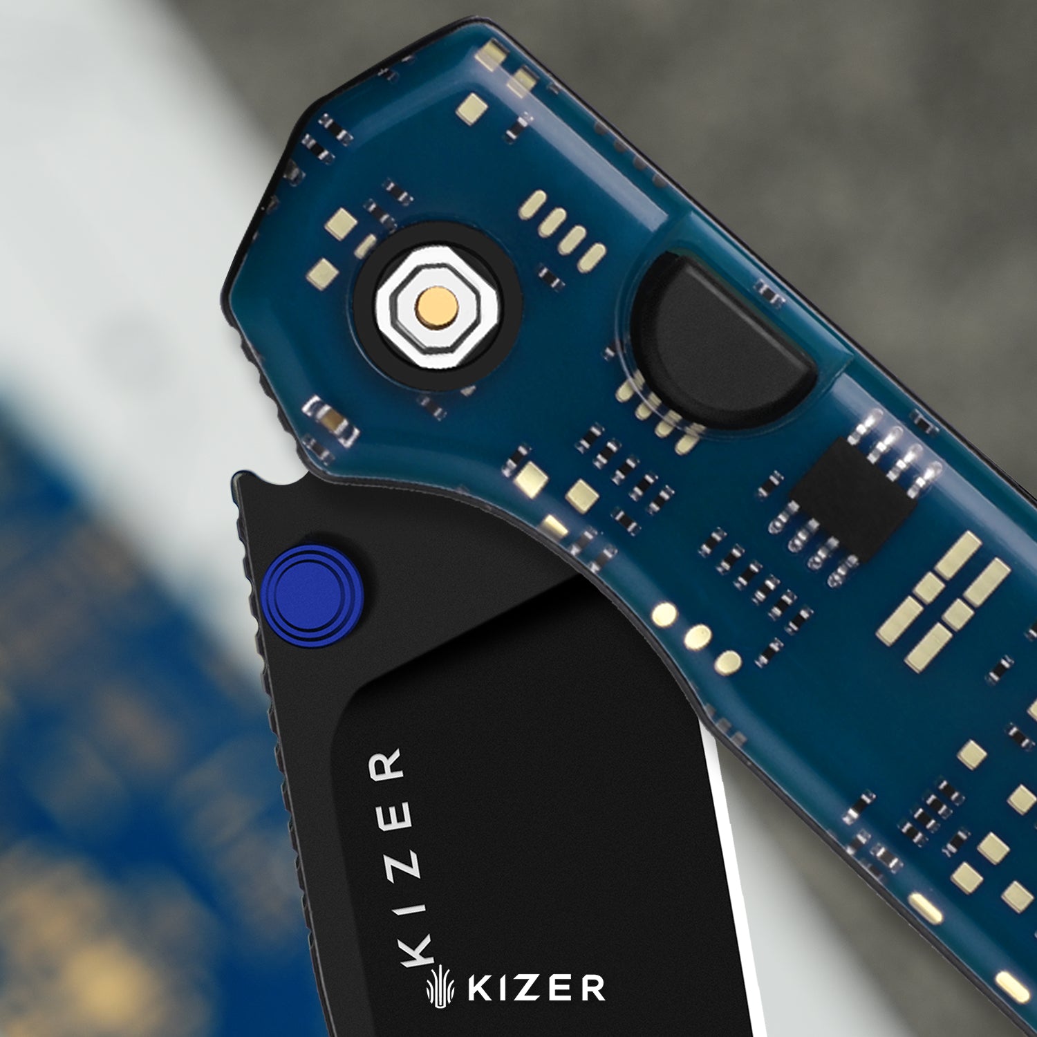 Begleiter PCB | Kizer Button Liner Lock™ | BD1N | Resin & PCB | Black PVD Coating | KizerV™ 3458.2BDA6