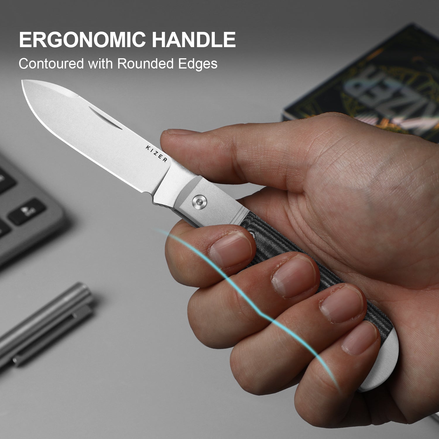 Trestle D | Aluminum & Norplex UltreX™ Micarta | Slip Joint | Nitro-V | KizerV™ 3760A1