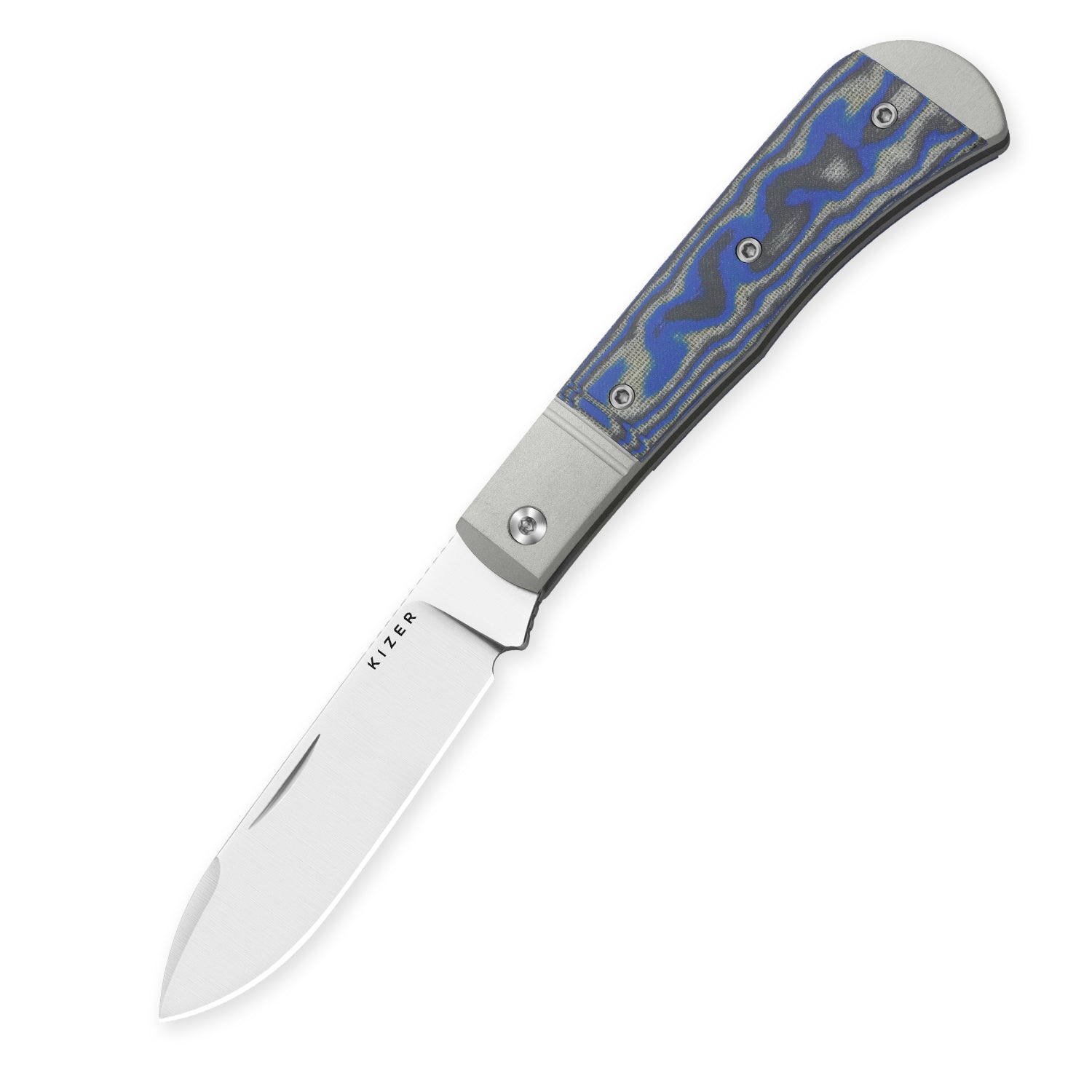 Trestle D | Micarta With Vortex Pattern | Slip Joint | Nitro-V | KizerV™ 3760A2