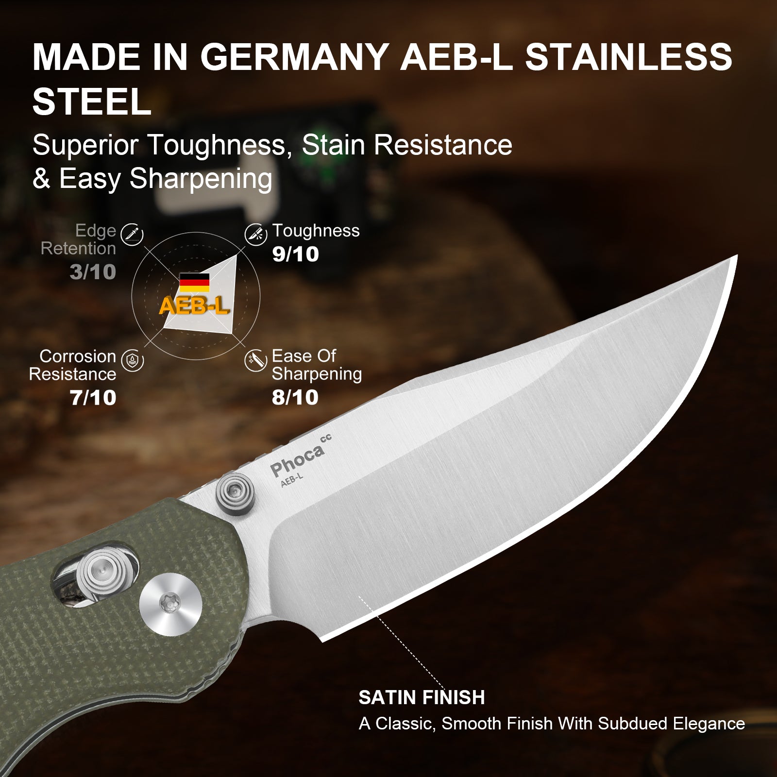 Phoca CC | AEB-L | Micarta | KizerV™ 3780A1