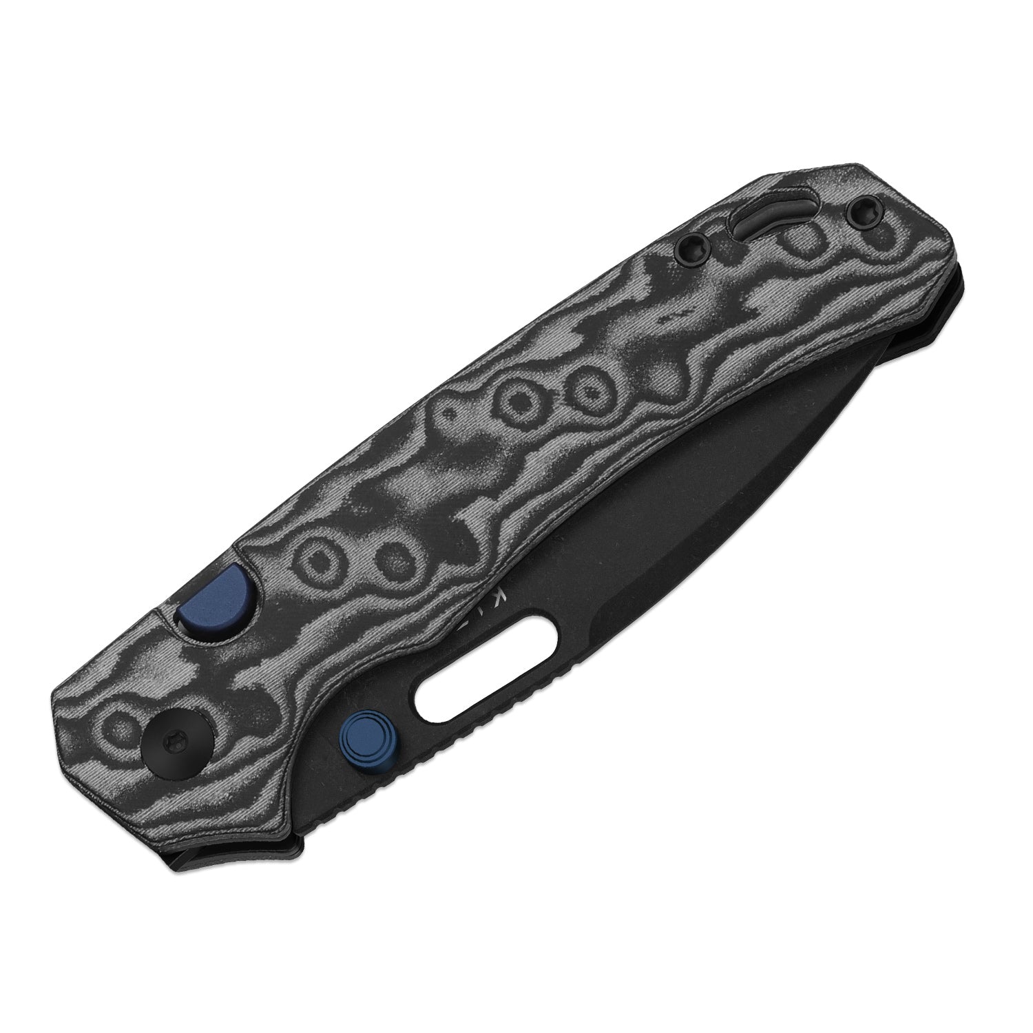 Outposter | Kizer Button Liner Lock™ | Vortex Pattern Micarta  | Nitro-V + PVD Coating & Stonewashed | KizerV™ 3802BDA2
