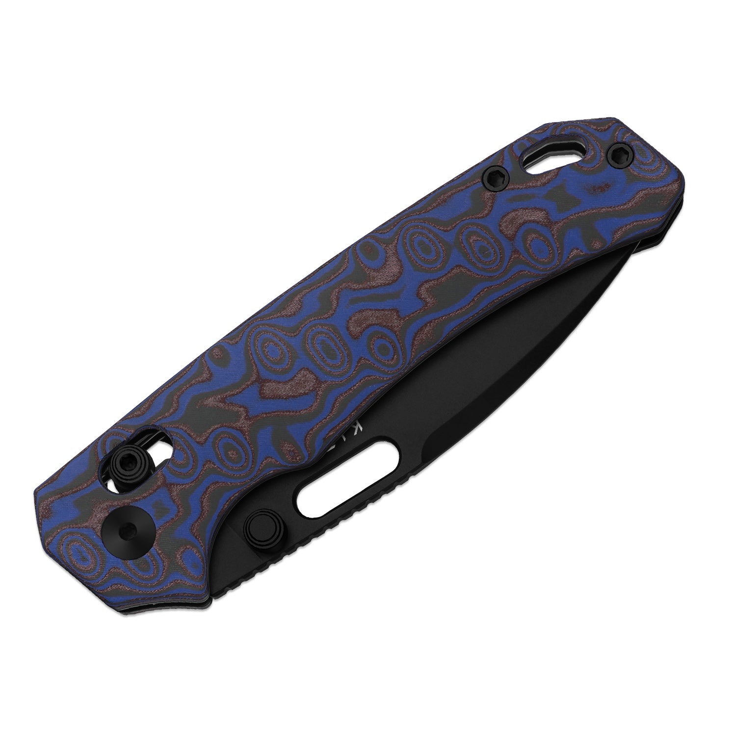 Outposter |  Kizer Clutch Lock™ | Vortex Pattern Micarta | Nitro-V+PVD Coating | KizerV™ 3802CDA2
