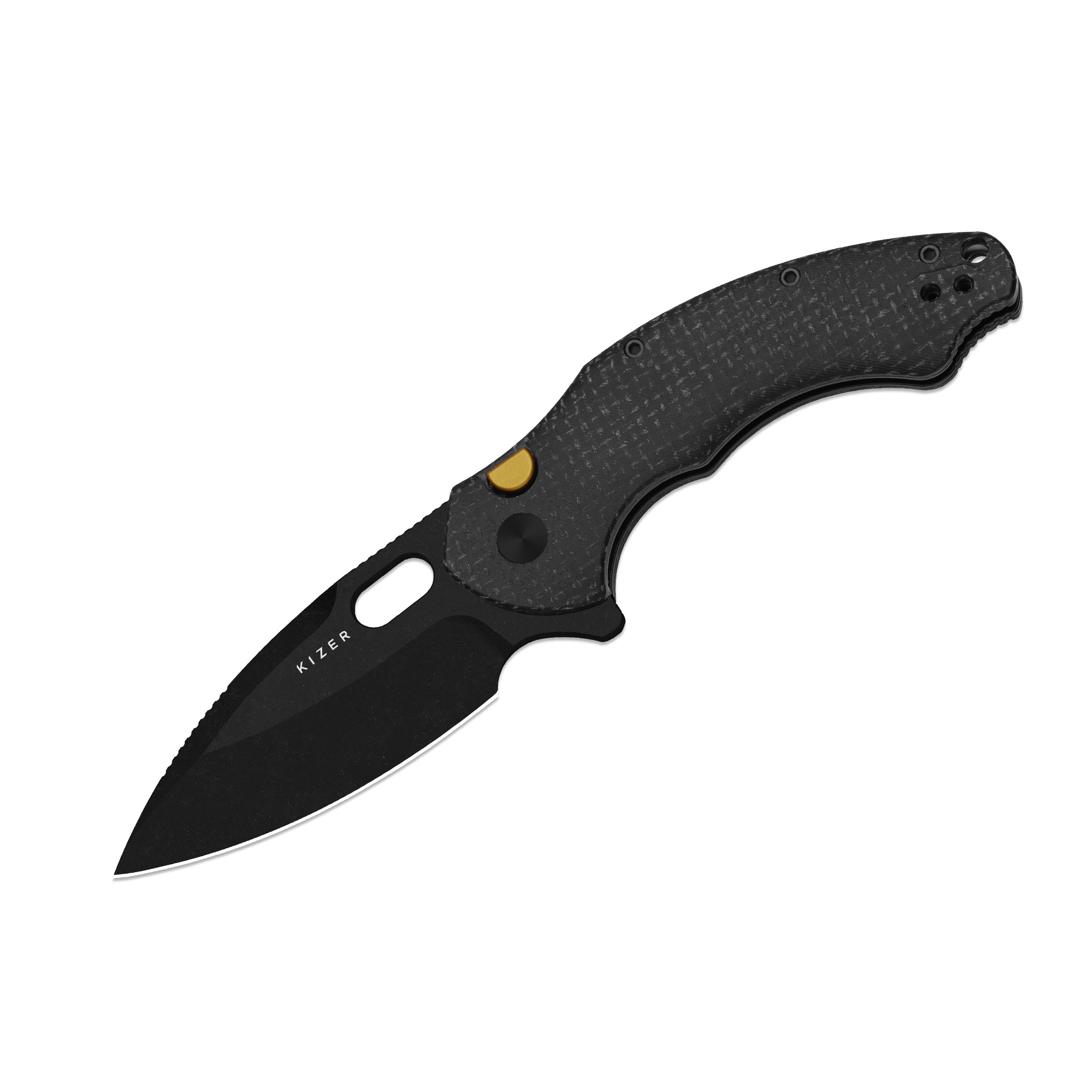 Roach XL | Kizer Button Liner Lock™ | 14C28N | Micarta | KizerV™ 4477BDA2