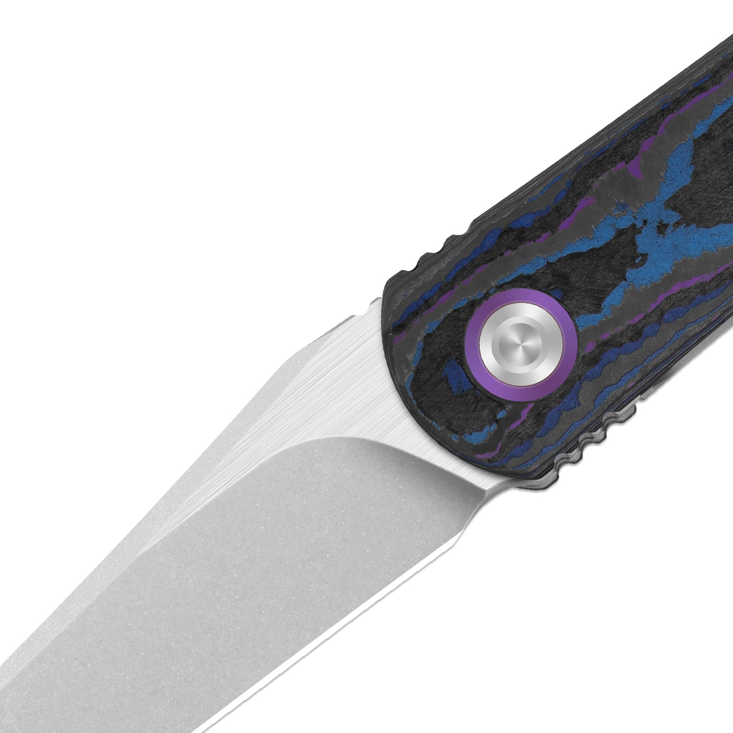 Feist 3 | CPM S90V + Stonewashed & Flat Brushed | Clip Point | Titanium & CamoCarbon Damtanium | KizerX™ 3499.3A2